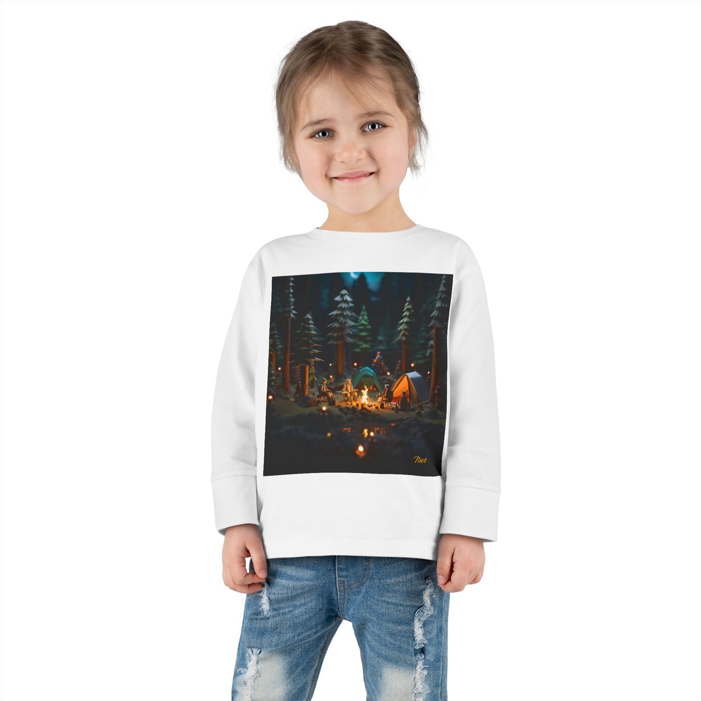 Under The Starry Skies Series Print #3 Toddler Long Sleeve Tee