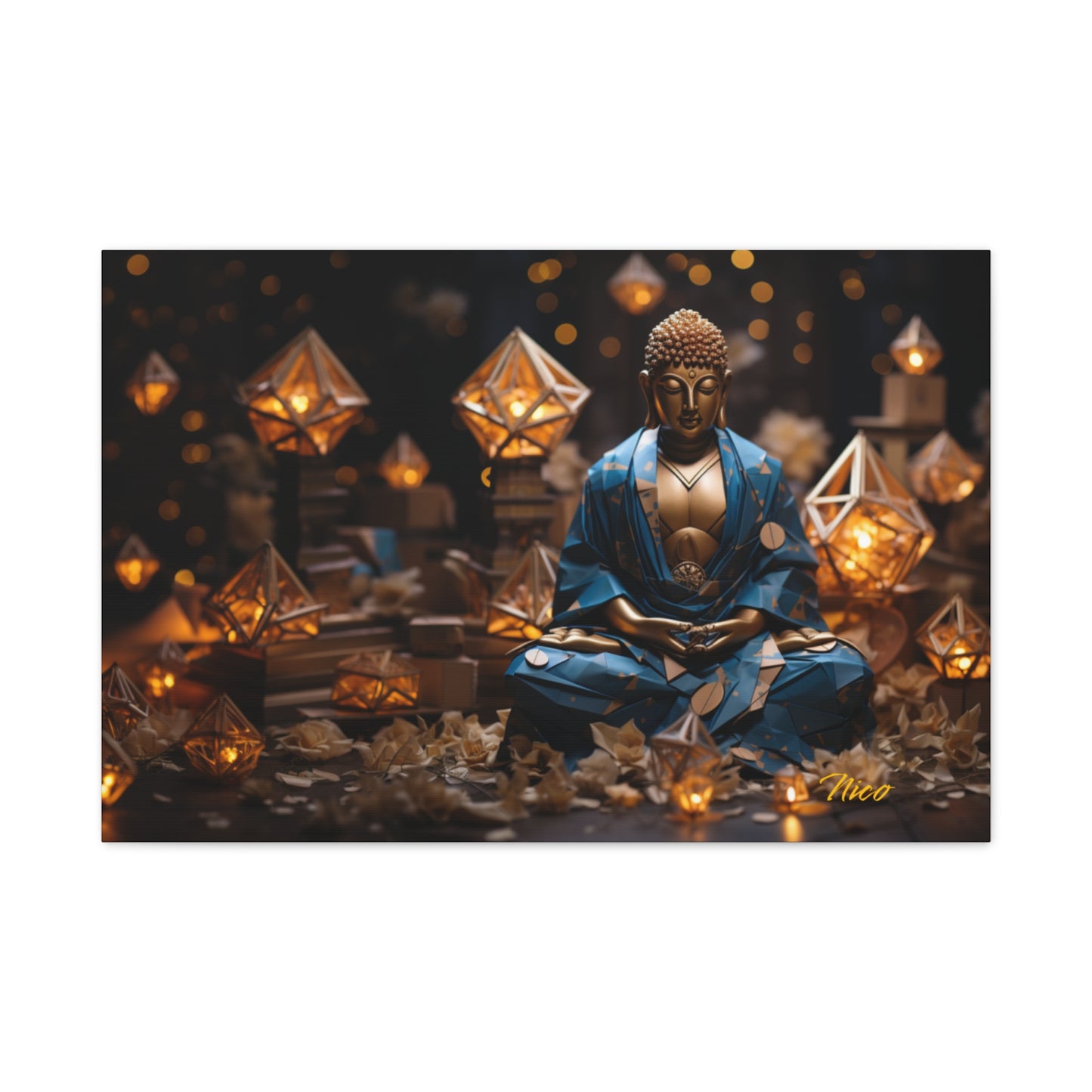 Ascending Buddha Series Print #3 - Streched Matte Canvas Print, 1.25" Thick