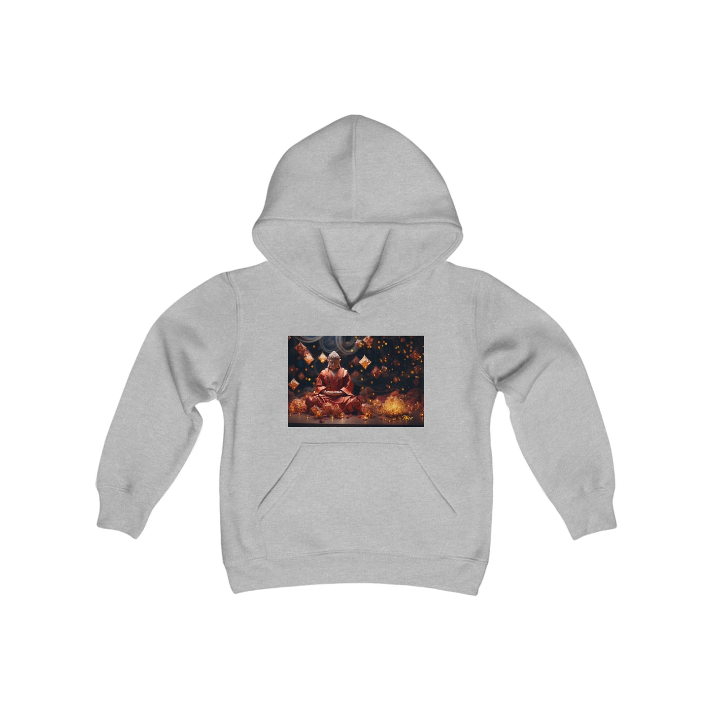 Ascending Buddah Series Print #7 Youth Heavy Blend Hooded Sweatshirt