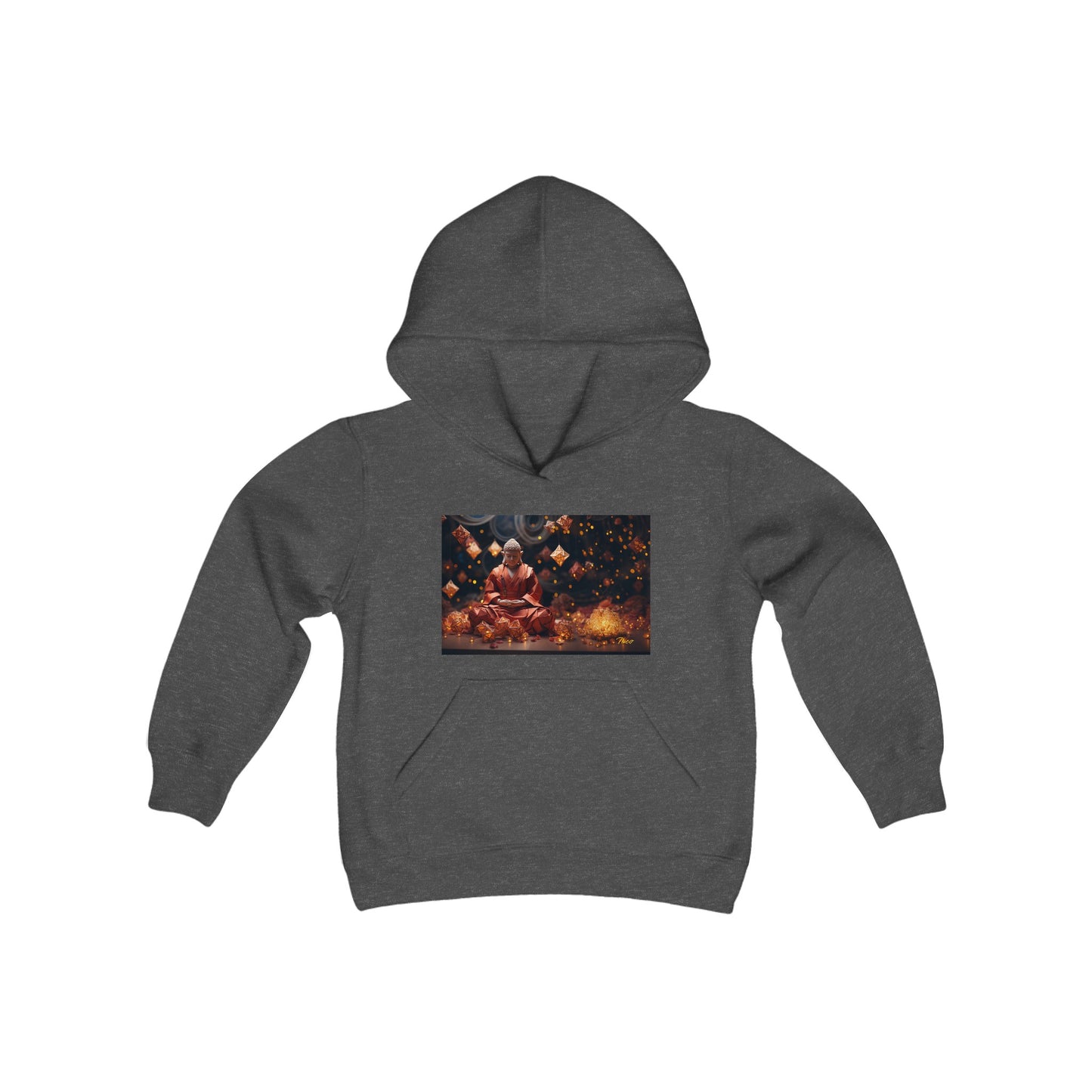 Ascending Buddah Series Print #7 Youth Heavy Blend Hooded Sweatshirt