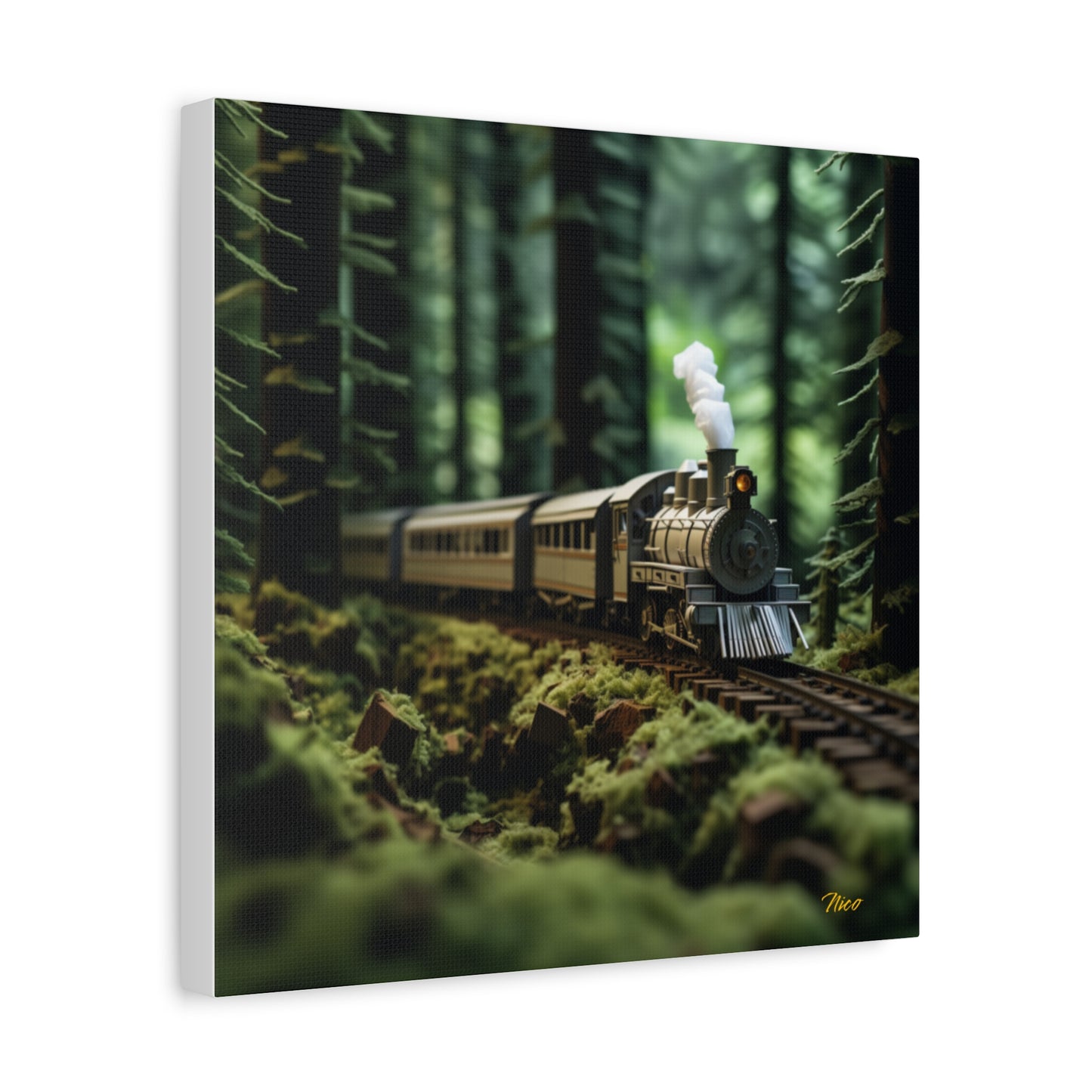 Streched Matte Canvas Print, 1.25" Thick - Featuring Print #7 of the Orient Express Series by origami artist Nico