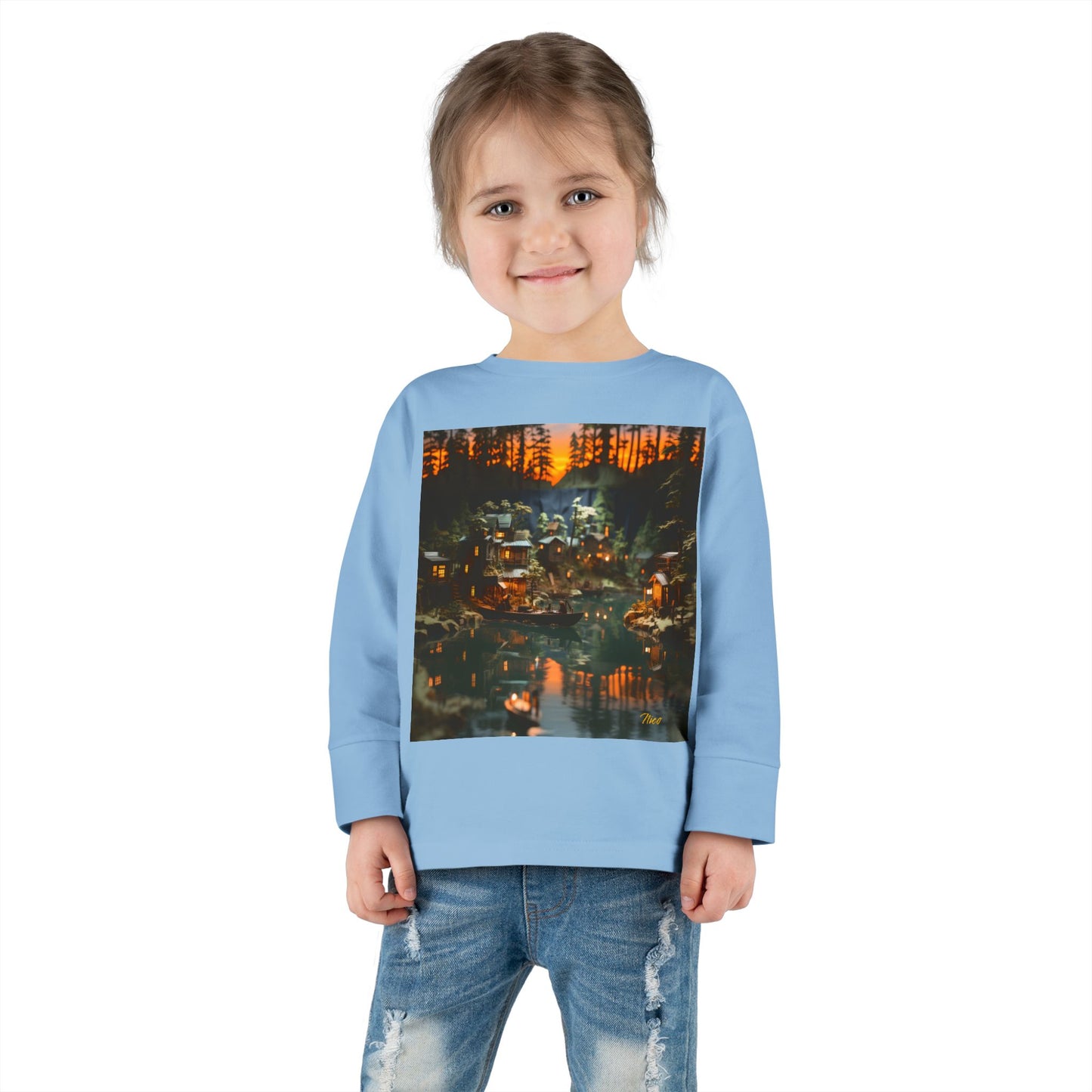 Born On A Bayou Series Print #2 Toddler Long Sleeve Tee