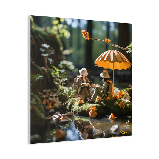 Relaxing By The Brook Series Print #2 - Streched Matte Canvas Print, 1.25" Thick