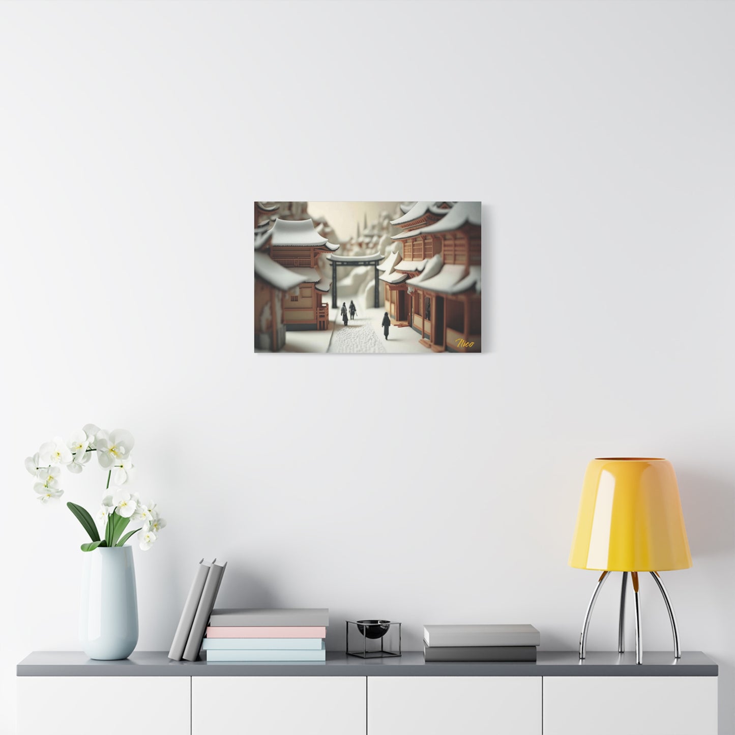 Asian Snow Series Print #2 - Streched Matte Extended Canvas Print, 1.25" Thick