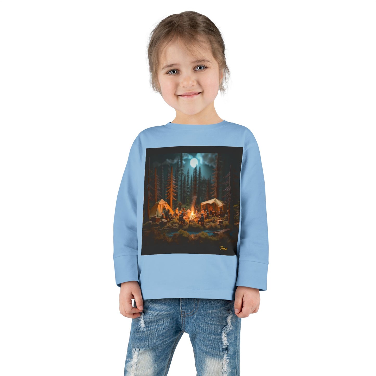 Under The Starry Skies Series Print #8 Toddler Long Sleeve Tee