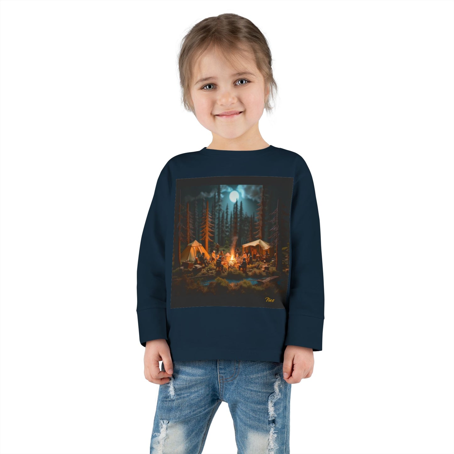 Under The Starry Skies Series Print #8 Toddler Long Sleeve Tee