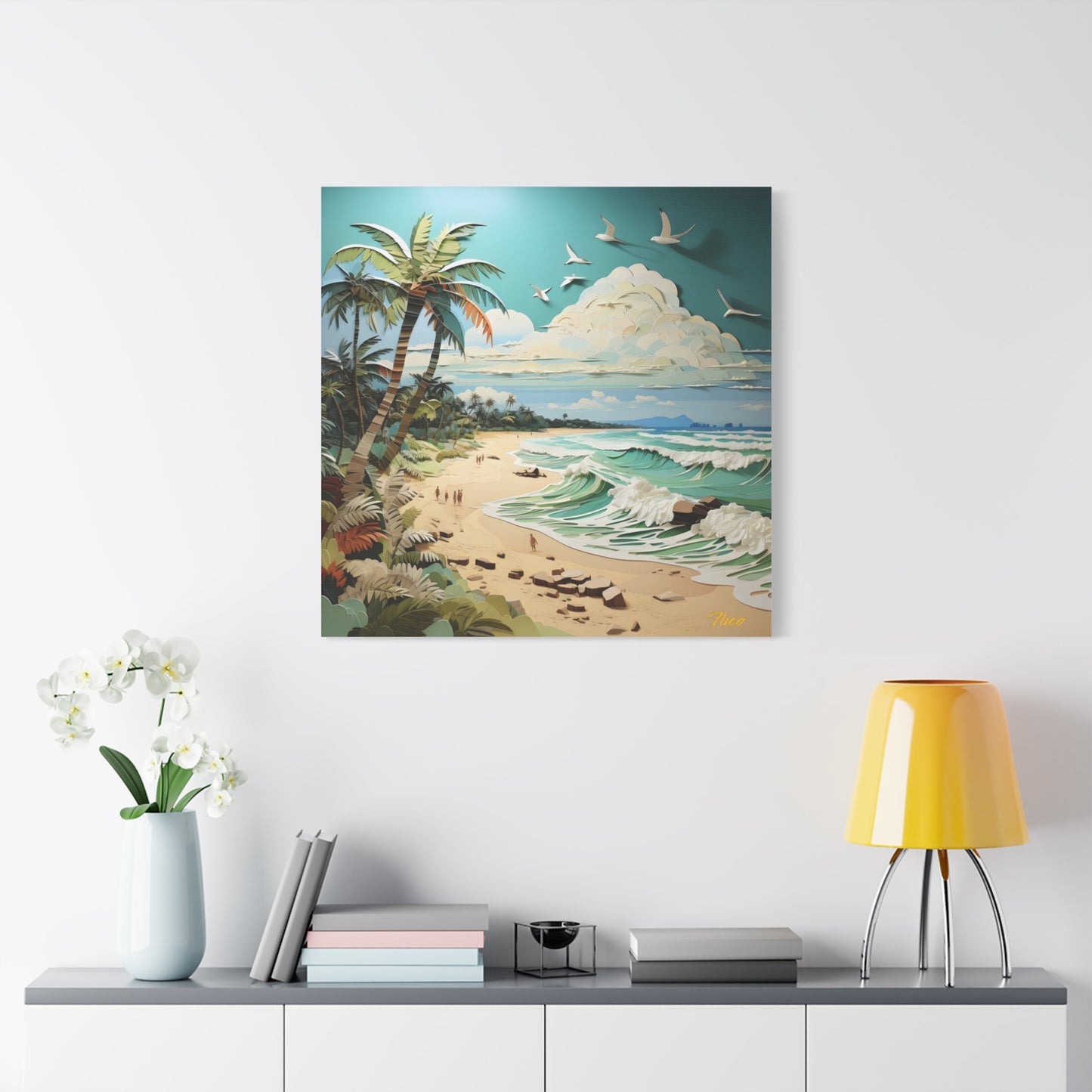 By The Seaside Series Print #2 - Streched Matte Canvas Print, 1.25" Thick