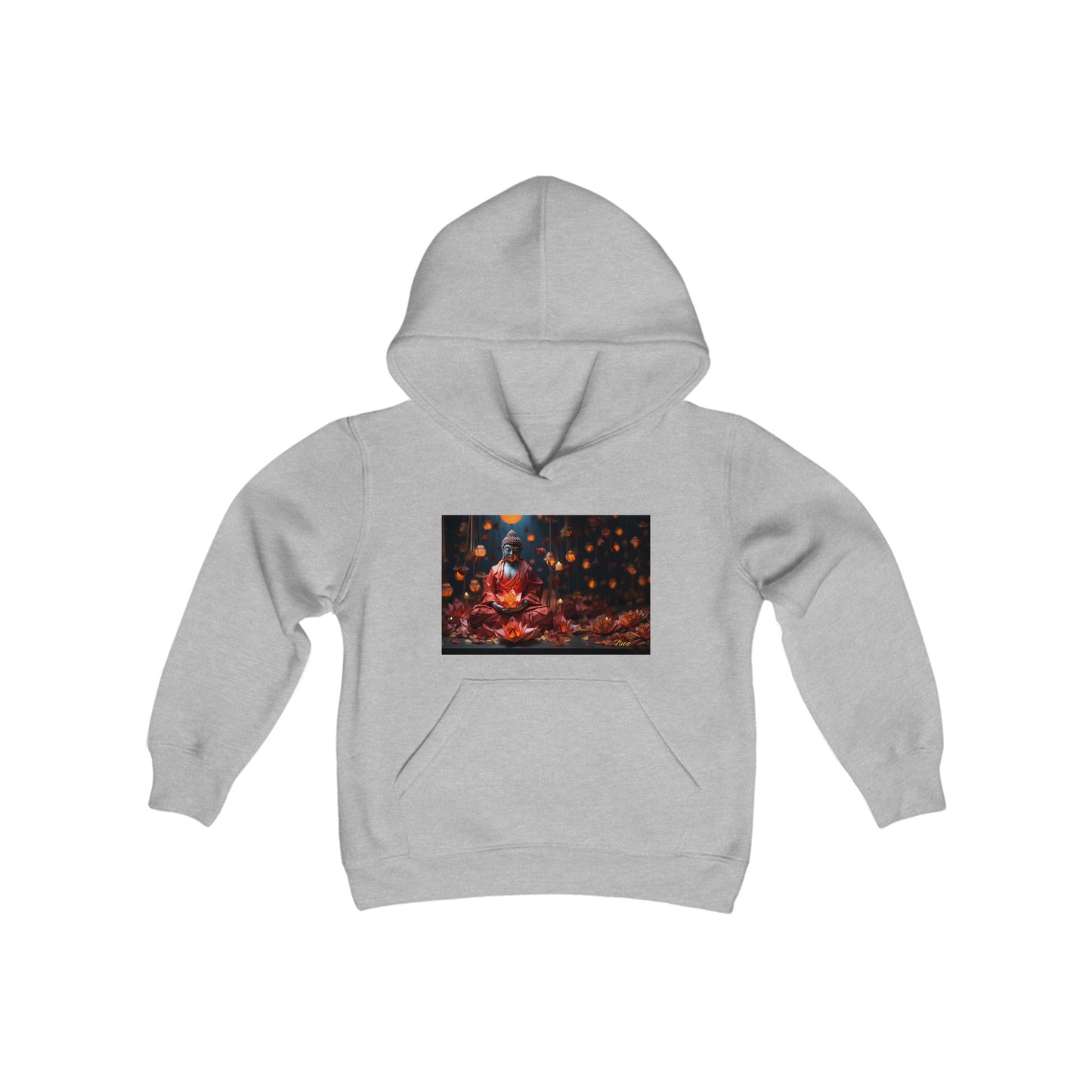 Ascending Buddah Series Print #2 Youth Heavy Blend Hooded Sweatshirt