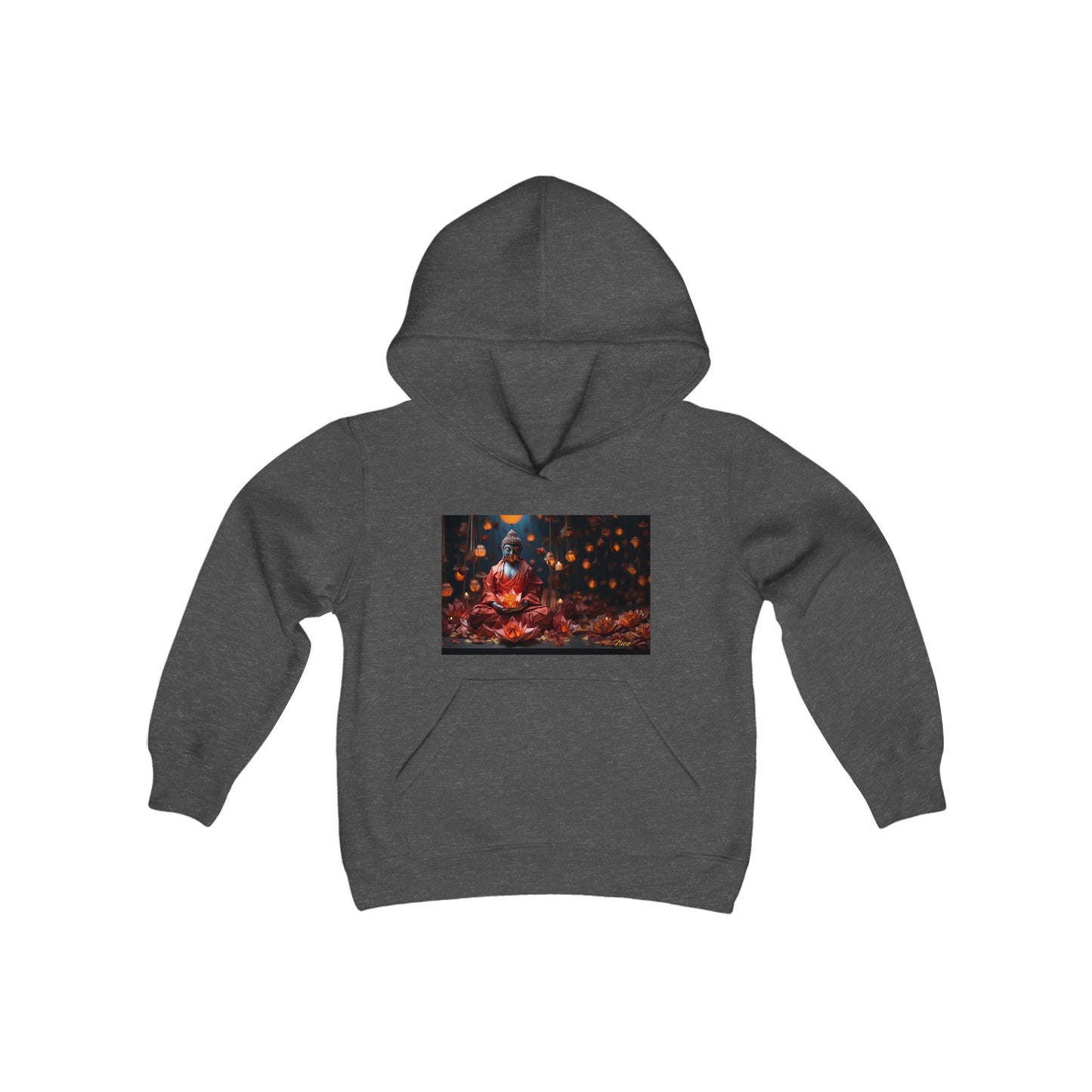 Ascending Buddah Series Print #2 Youth Heavy Blend Hooded Sweatshirt