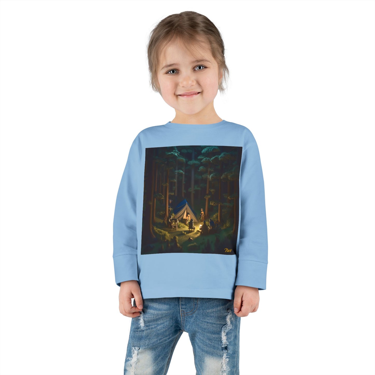 Under The Starry Skies Series Print #6 Toddler Long Sleeve Tee