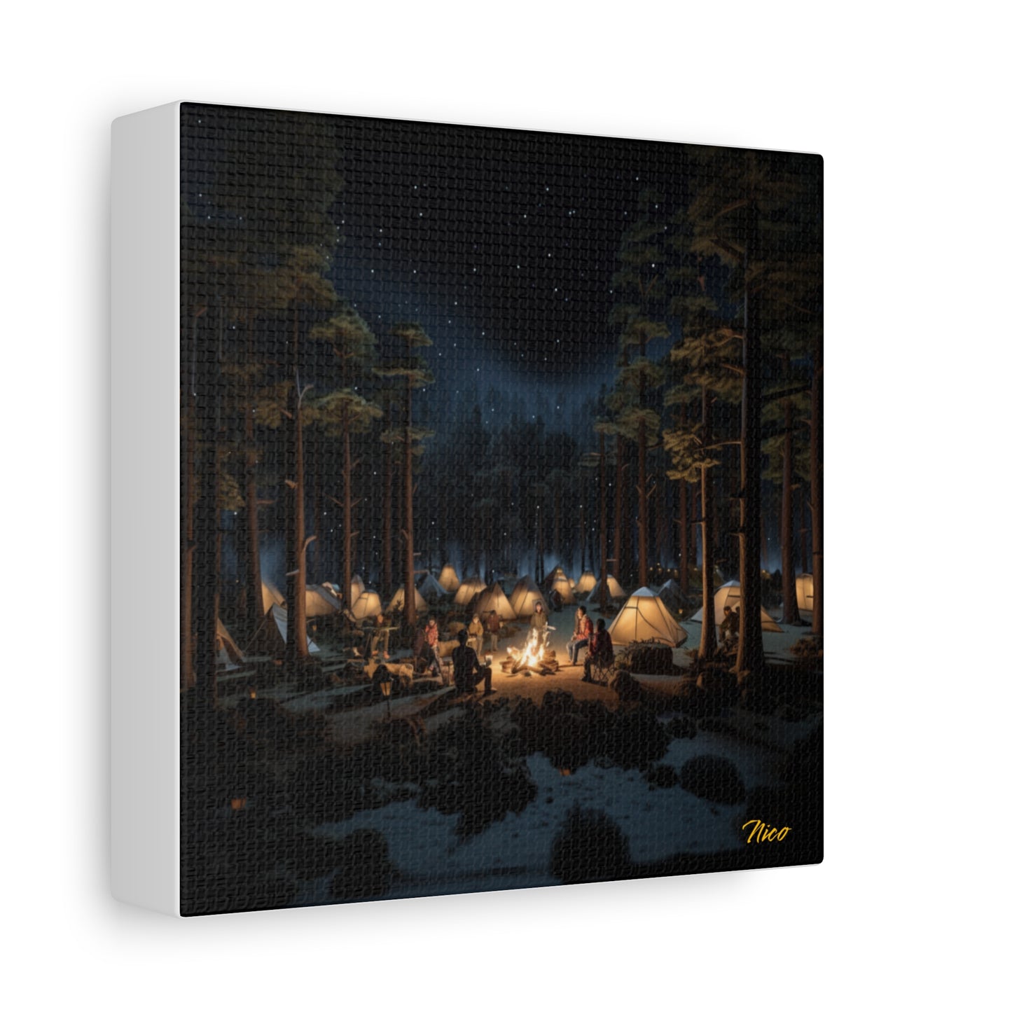 Under The Starry Skies Series Print #5 - Streched Matte Canvas Print, 1.25" Thick