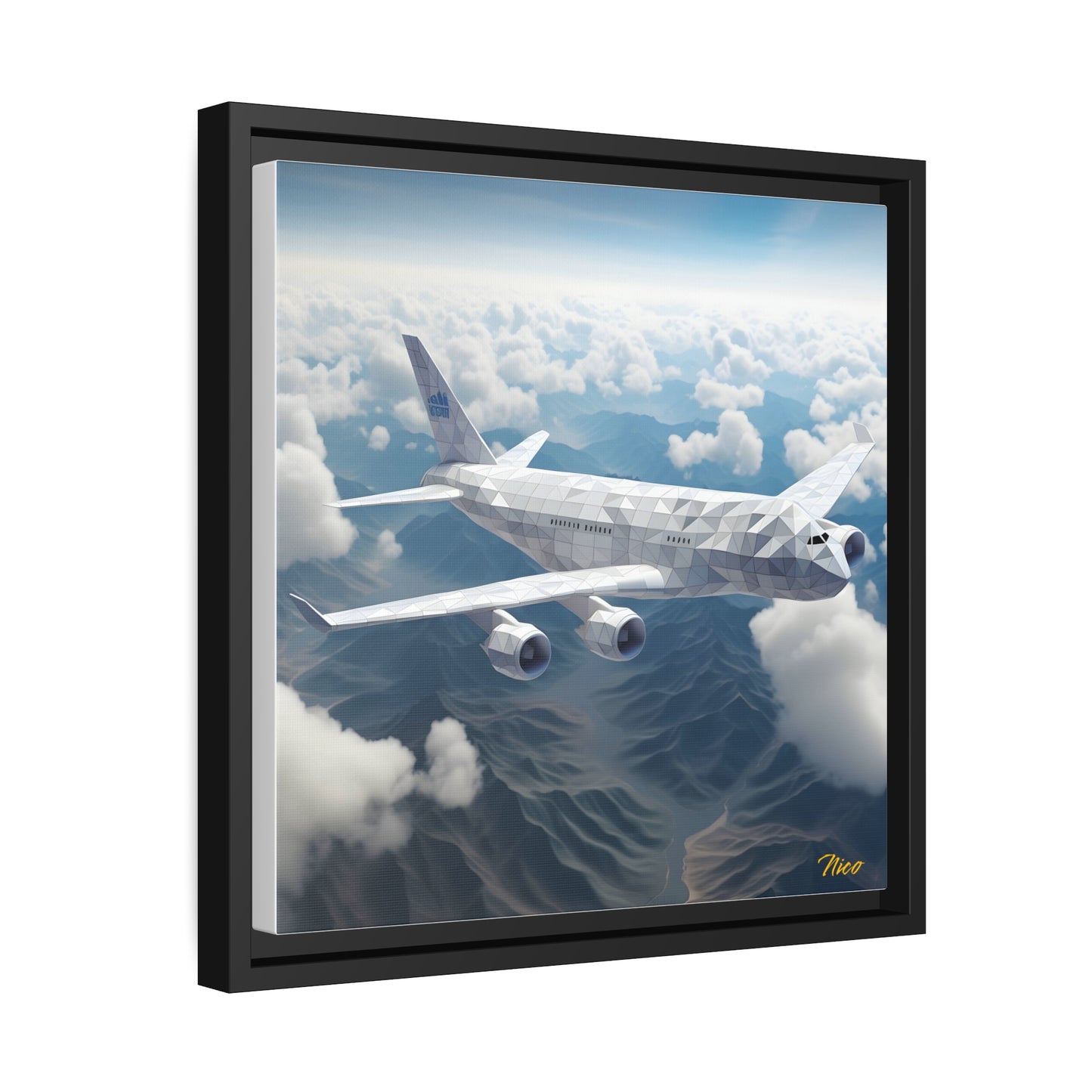 Frequent Flyer Miles Series Print #7 - Black Framed Canvas Print