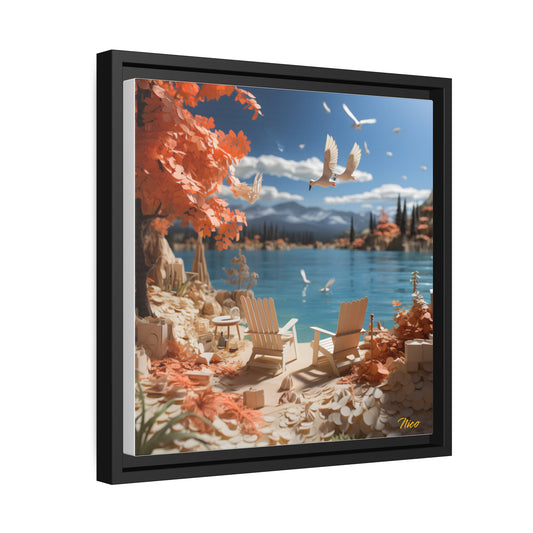 Mountain Lake Series Print #10 - Black Framed Canvas Print