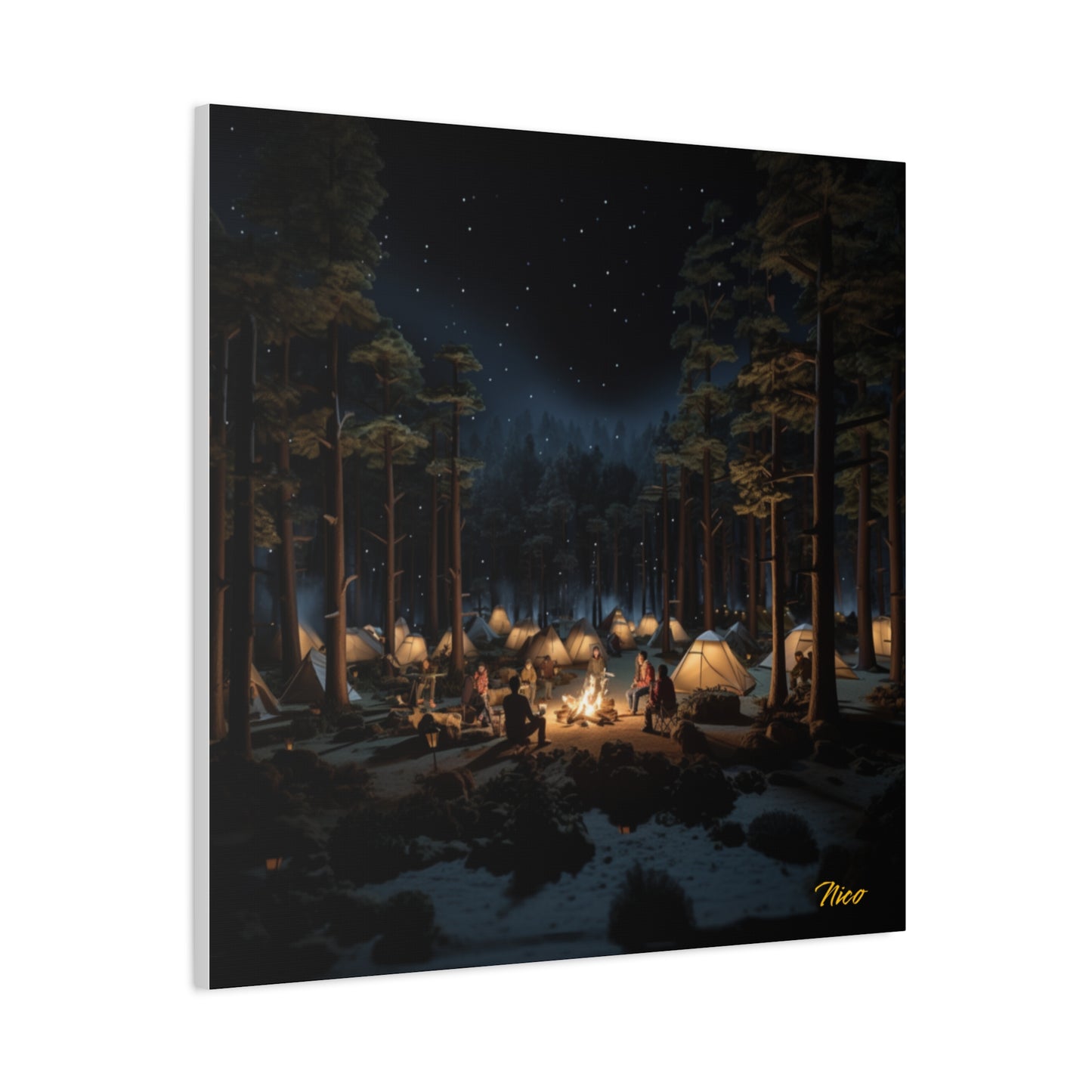 Under The Starry Skies Series Print #5 - Streched Matte Canvas Print, 1.25" Thick