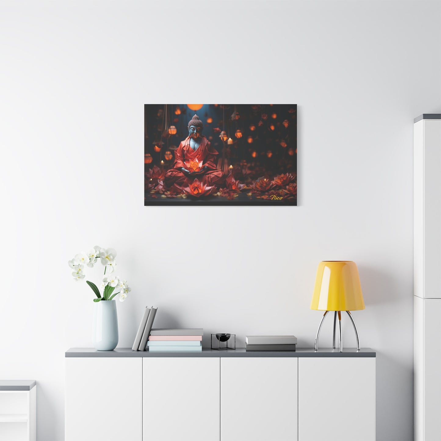 Ascending Buddha Series Print #2 - Streched Matte Canvas Print, 1.25" Thick