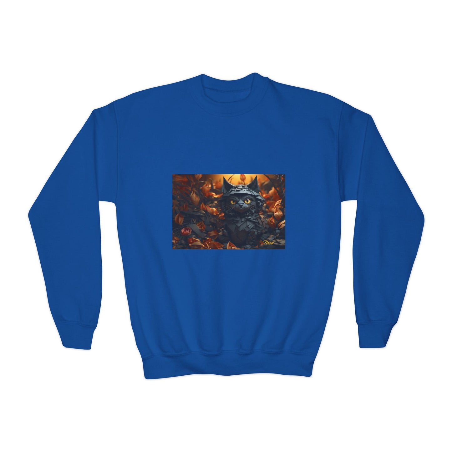 Halloween 2024 Series Print #2 "The Kitty Of Evil!" Youth Crewneck Sweatshirt