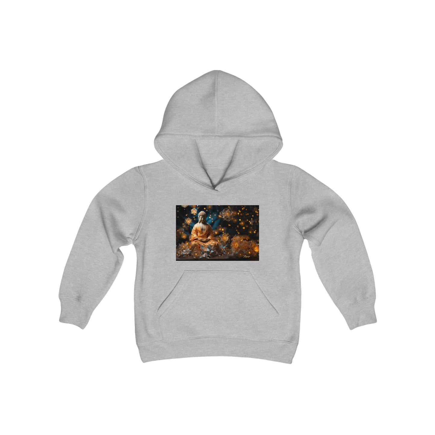 Ascending Buddah Series Print #8 Youth Heavy Blend Hooded Sweatshirt