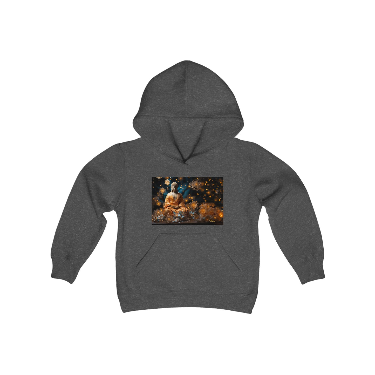 Ascending Buddah Series Print #8 Youth Heavy Blend Hooded Sweatshirt