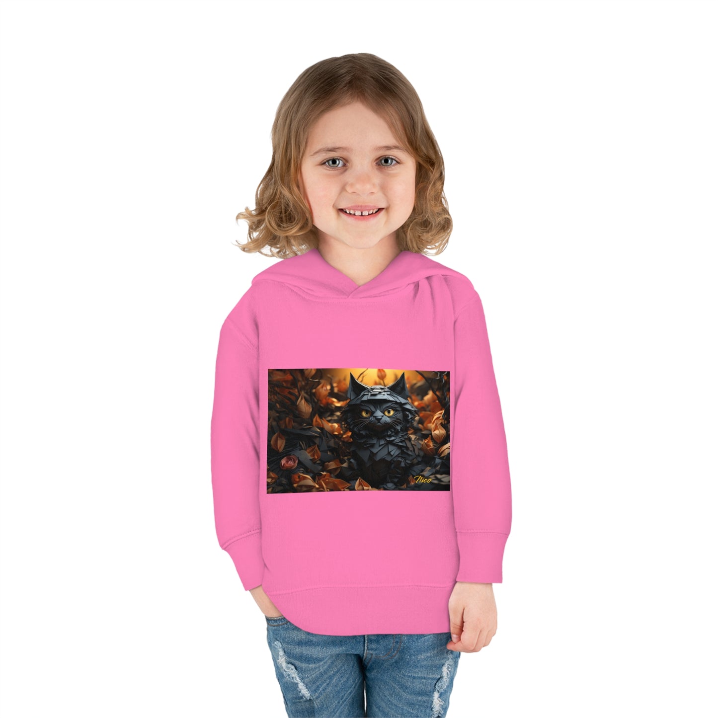 Halloween 2024 Series Print #2 "The Kitty Of Evil!" Toddler Pullover Fleece Hoodie