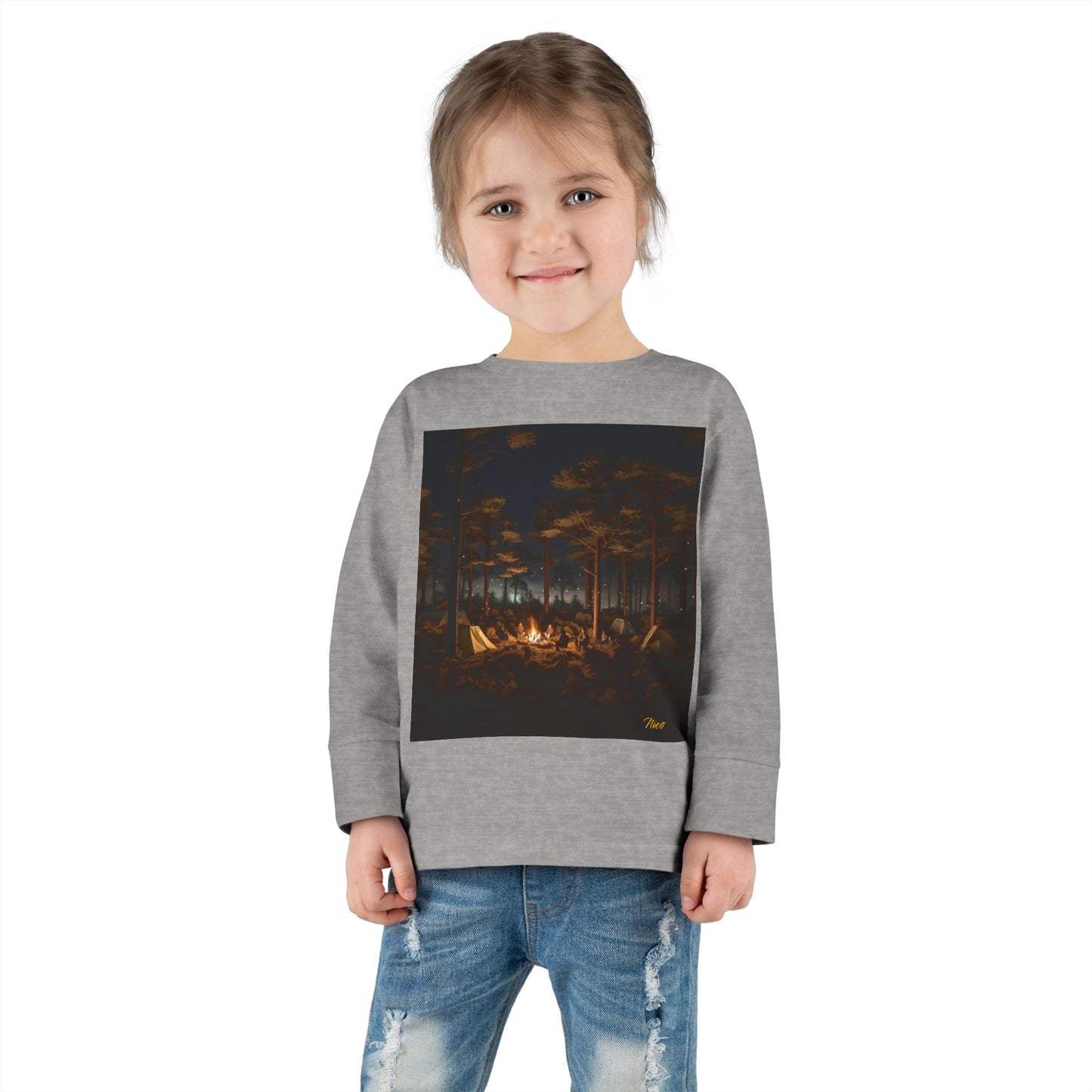 Under The Starry Skies Series Print #9 Toddler Long Sleeve Tee