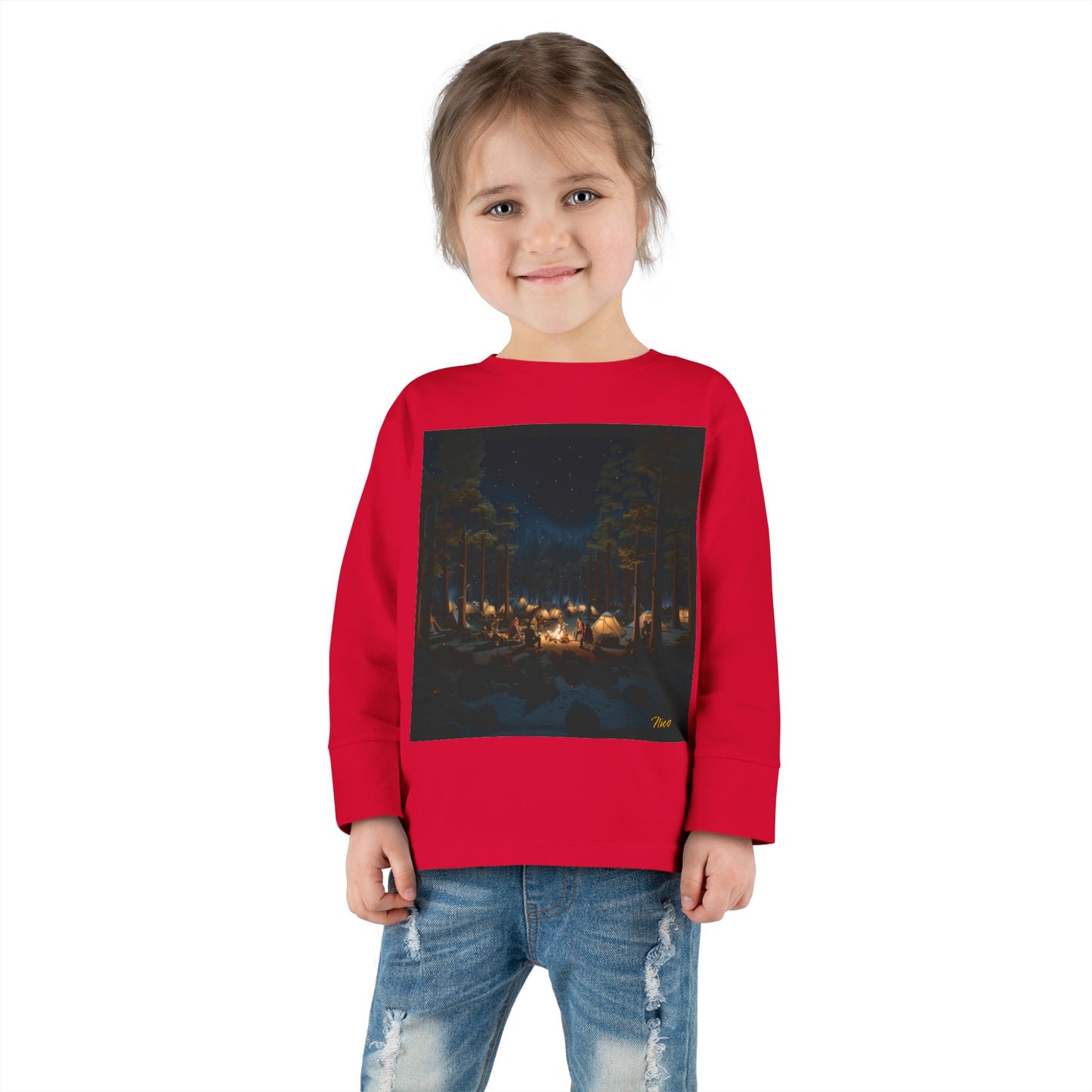 Under The Starry Skies Series Print #5 Toddler Long Sleeve Tee