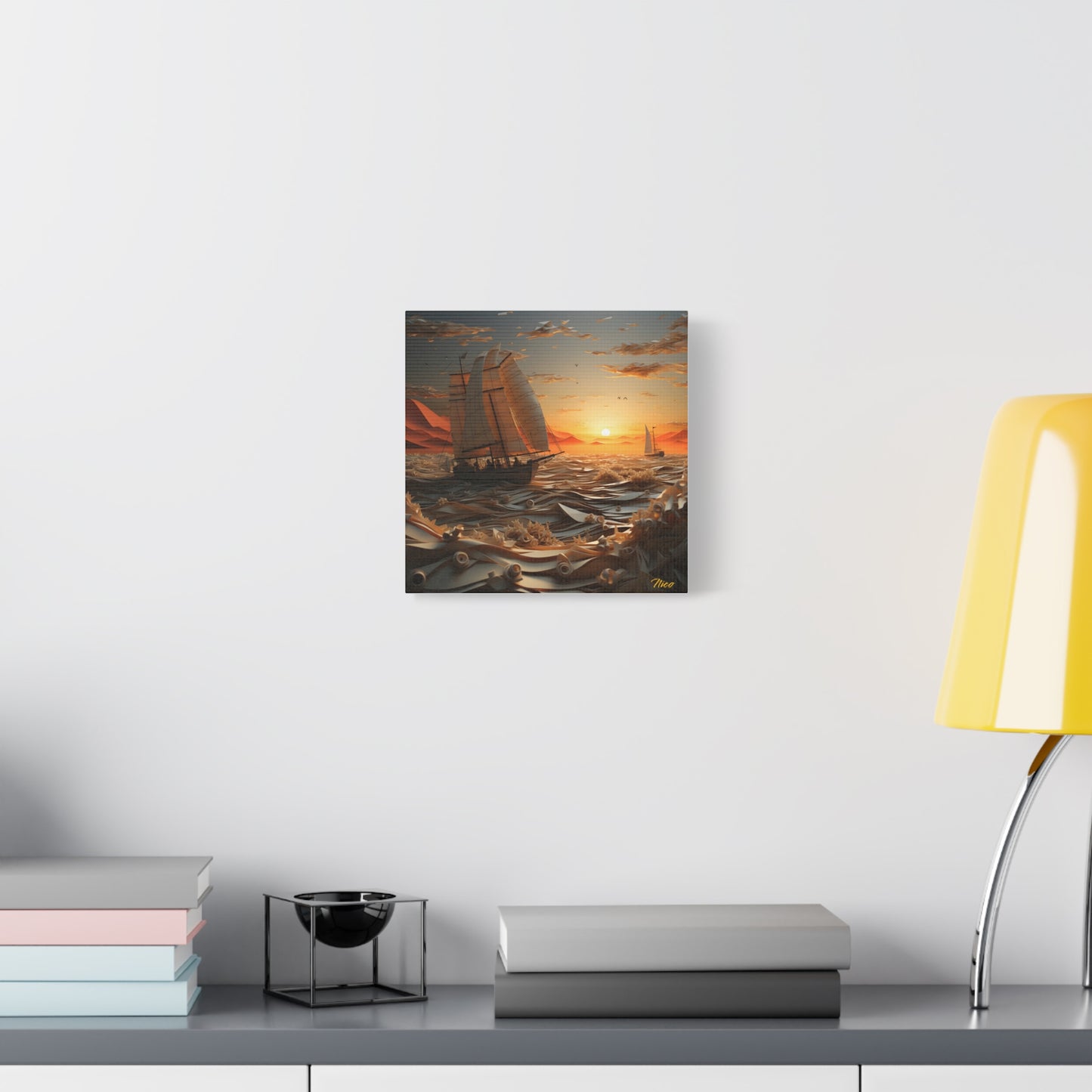 Into The Sunset Series Print #5 - Streched Matte Canvas Print, 1.25" Thick