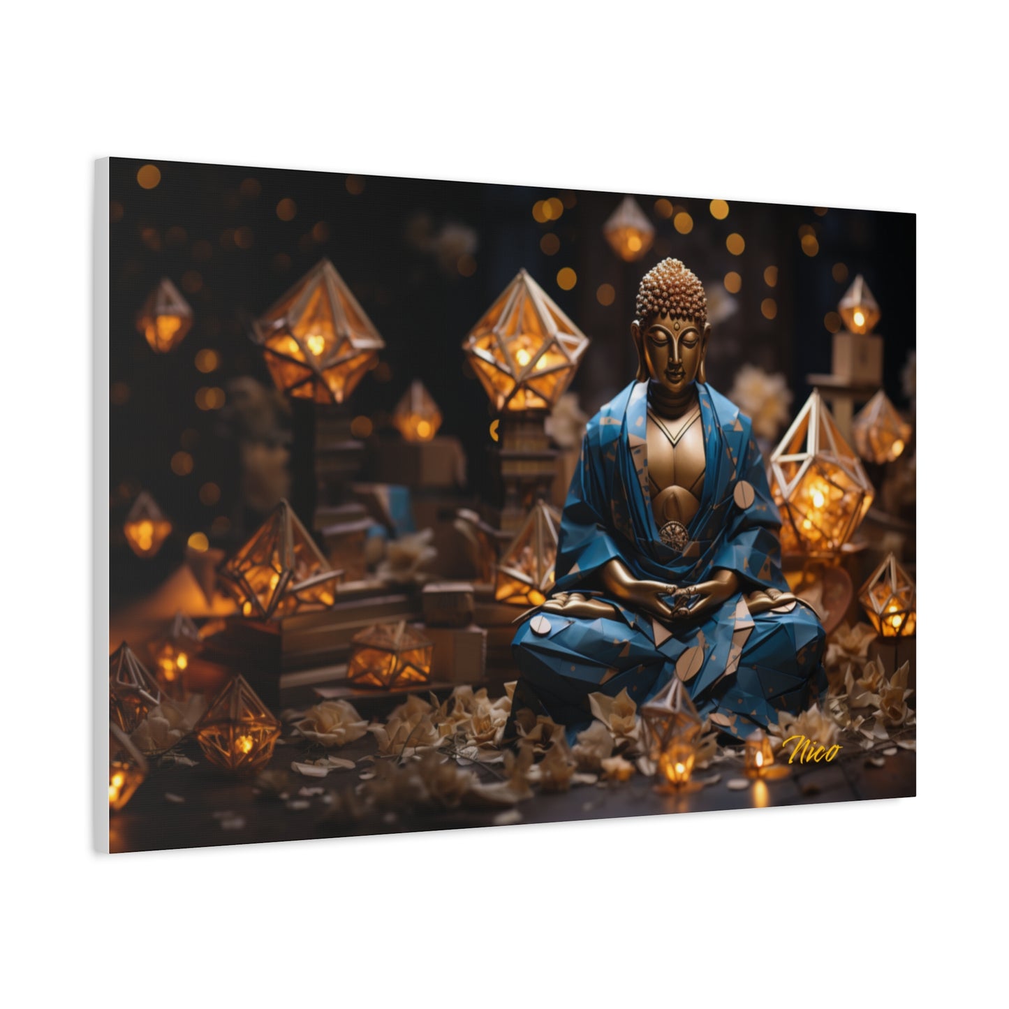 Ascending Buddha Series Print #3 - Streched Matte Canvas Print, 1.25" Thick