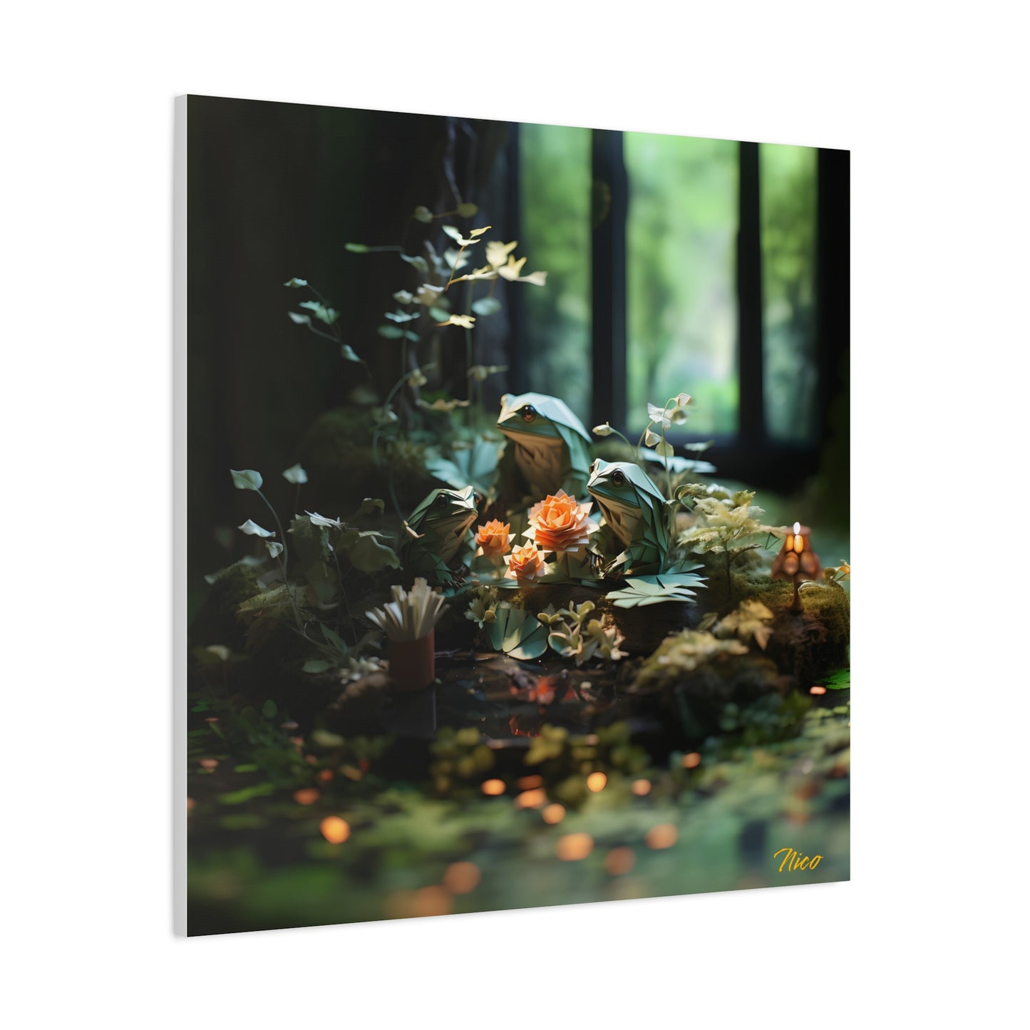 Relaxing By The Brook Series Print #1 - Streched Matte Canvas Print, 1.25" Thick