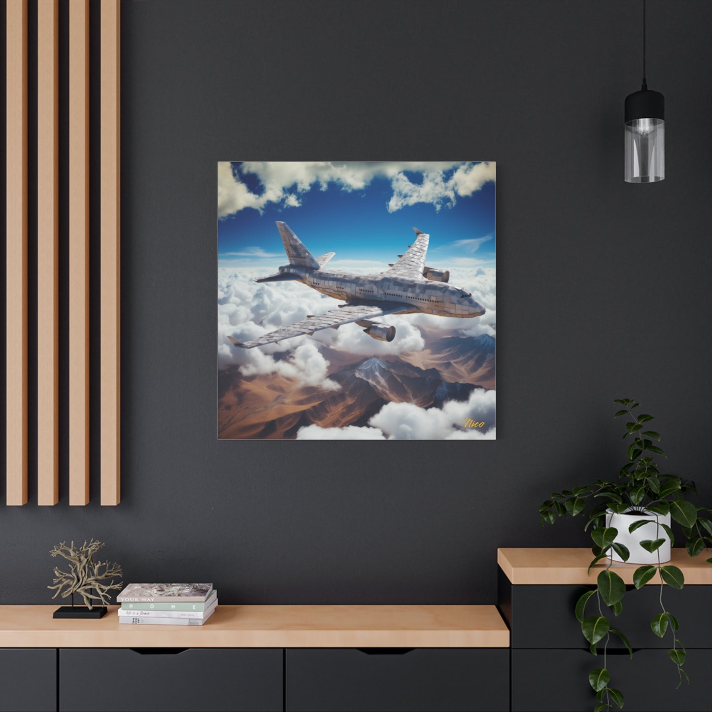 Frequent Flyer Miles Series Print #9 - Streched Matte Canvas Print, 1.25" Thick