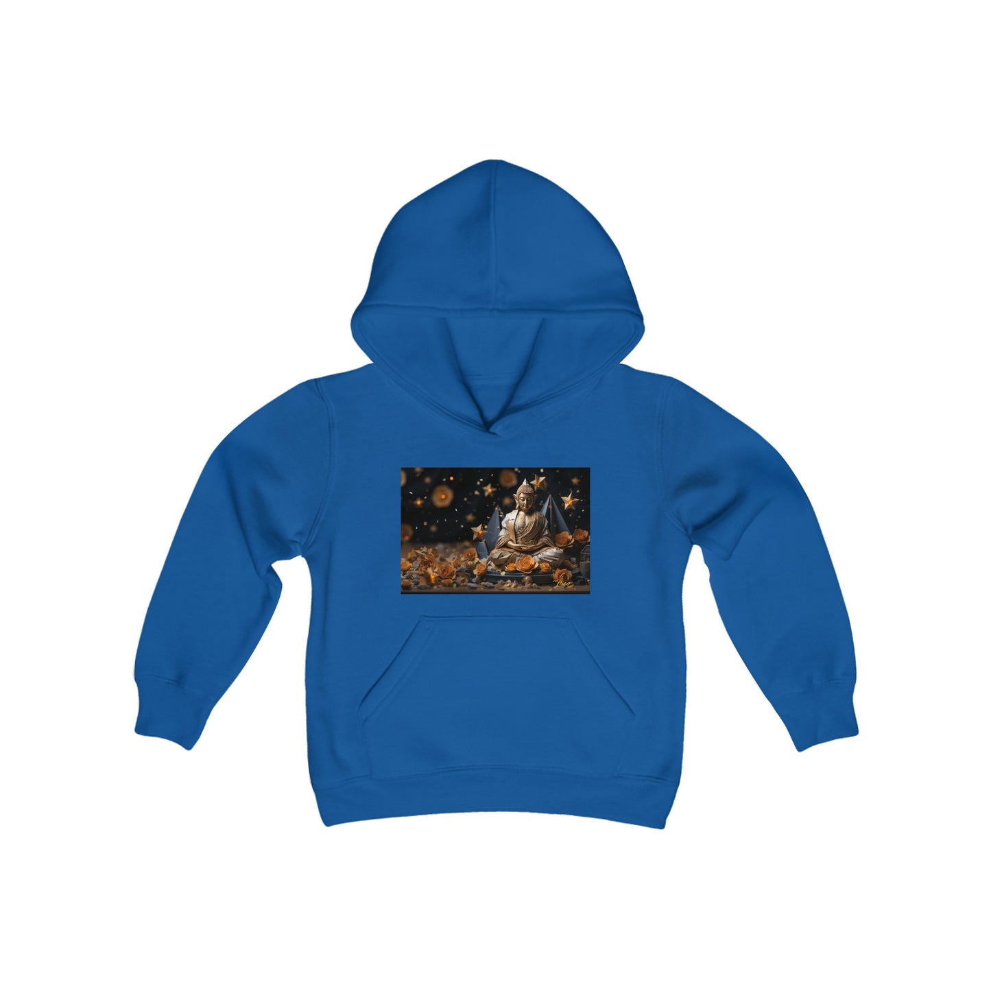 Ascending Buddah Series Print #5 Youth Heavy Blend Hooded Sweatshirt