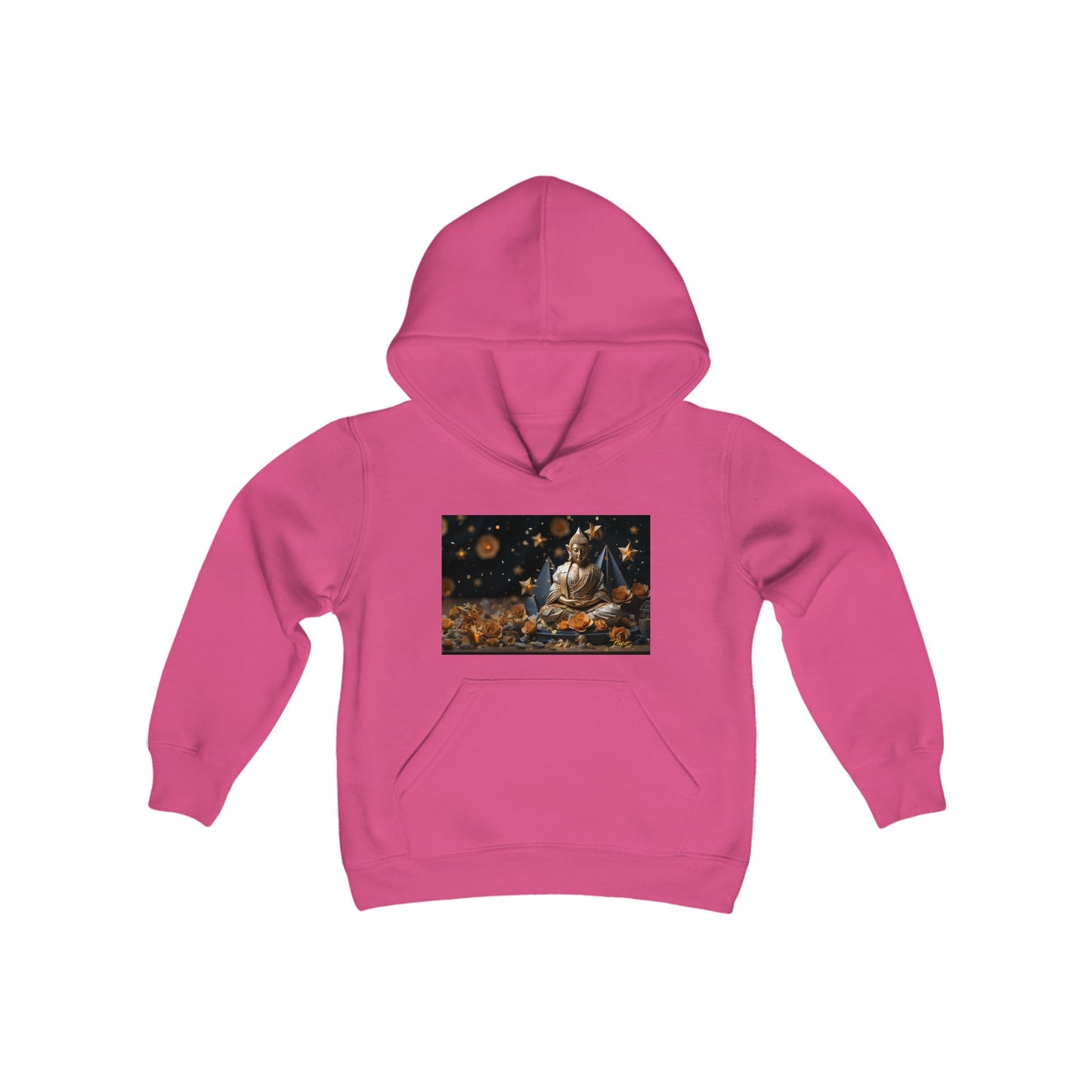 Ascending Buddah Series Print #5 Youth Heavy Blend Hooded Sweatshirt