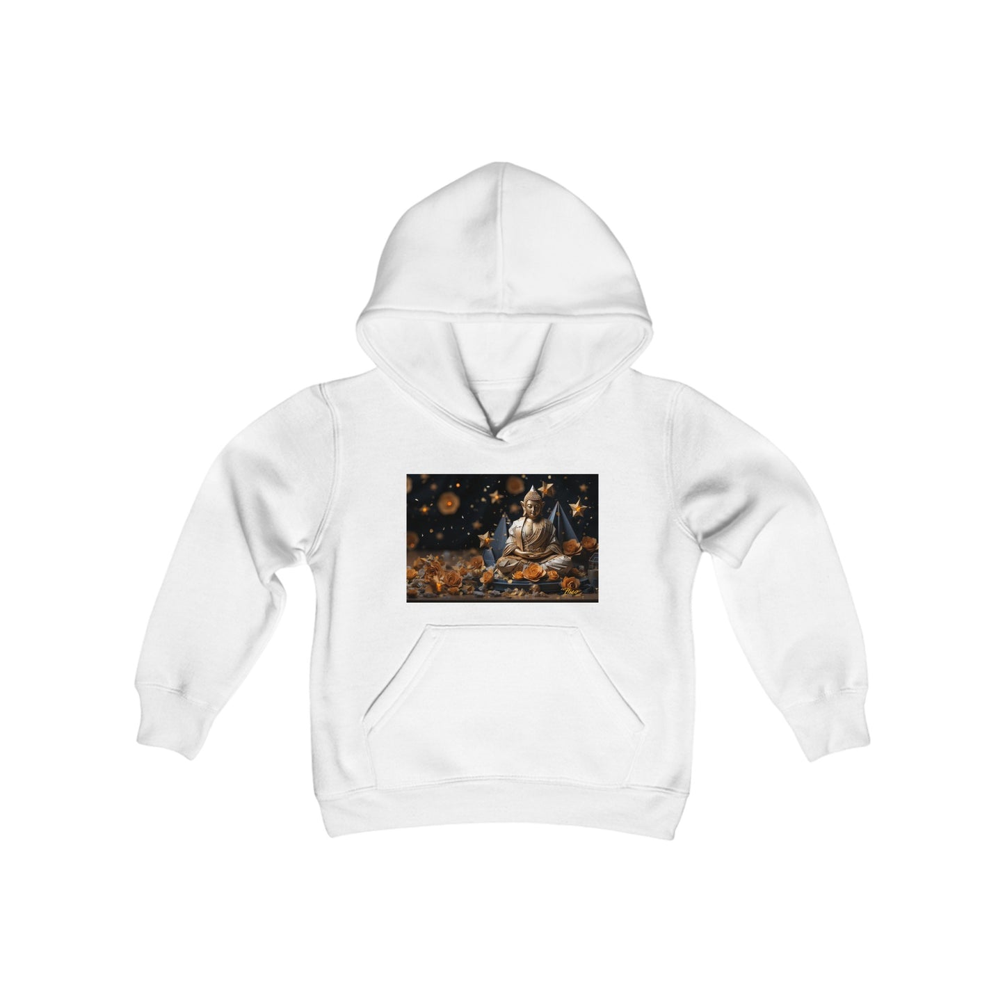 Ascending Buddah Series Print #5 Youth Heavy Blend Hooded Sweatshirt