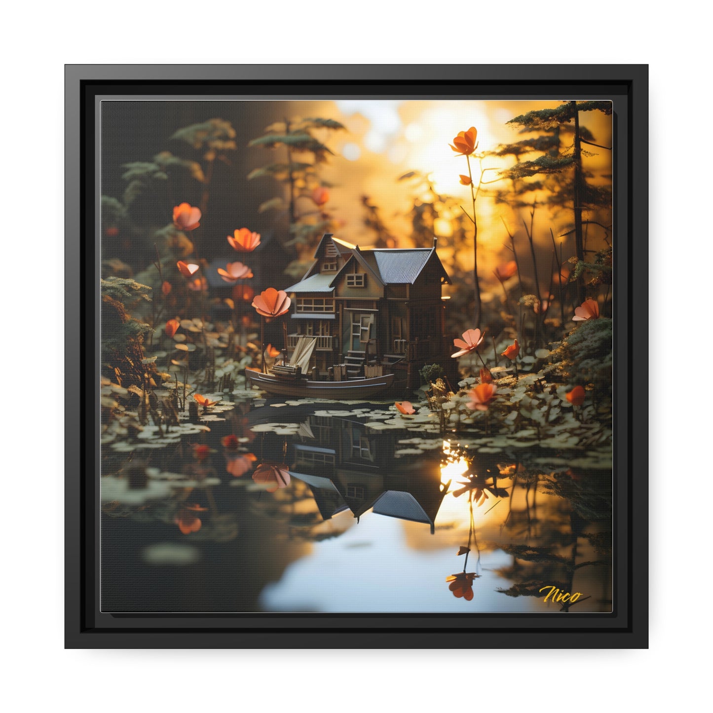 Born On A Bayou Series Print #7 - Black Framed Canvas Print