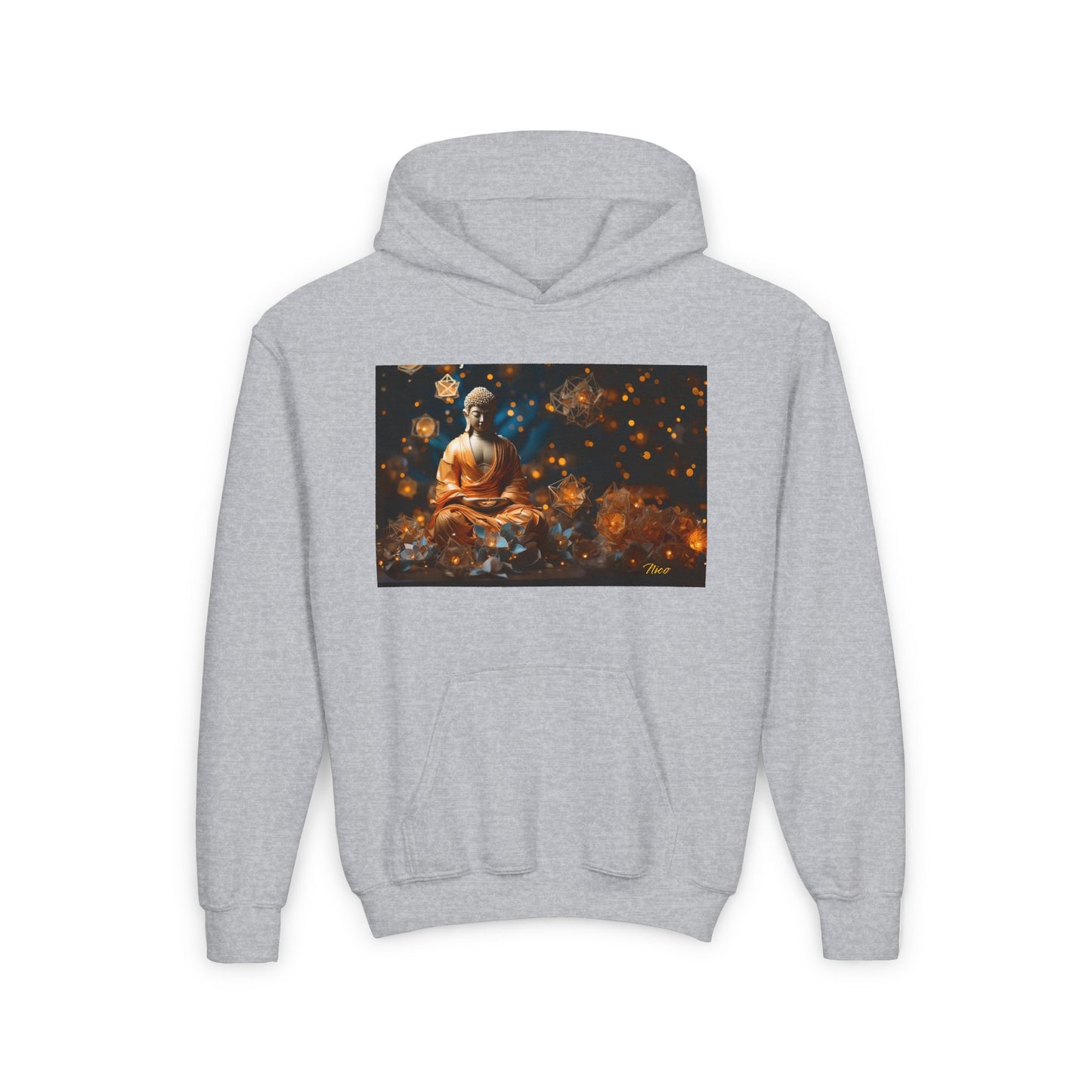 Ascending Buddah Series Print #8 Youth Heavy Blend Hooded Sweatshirt