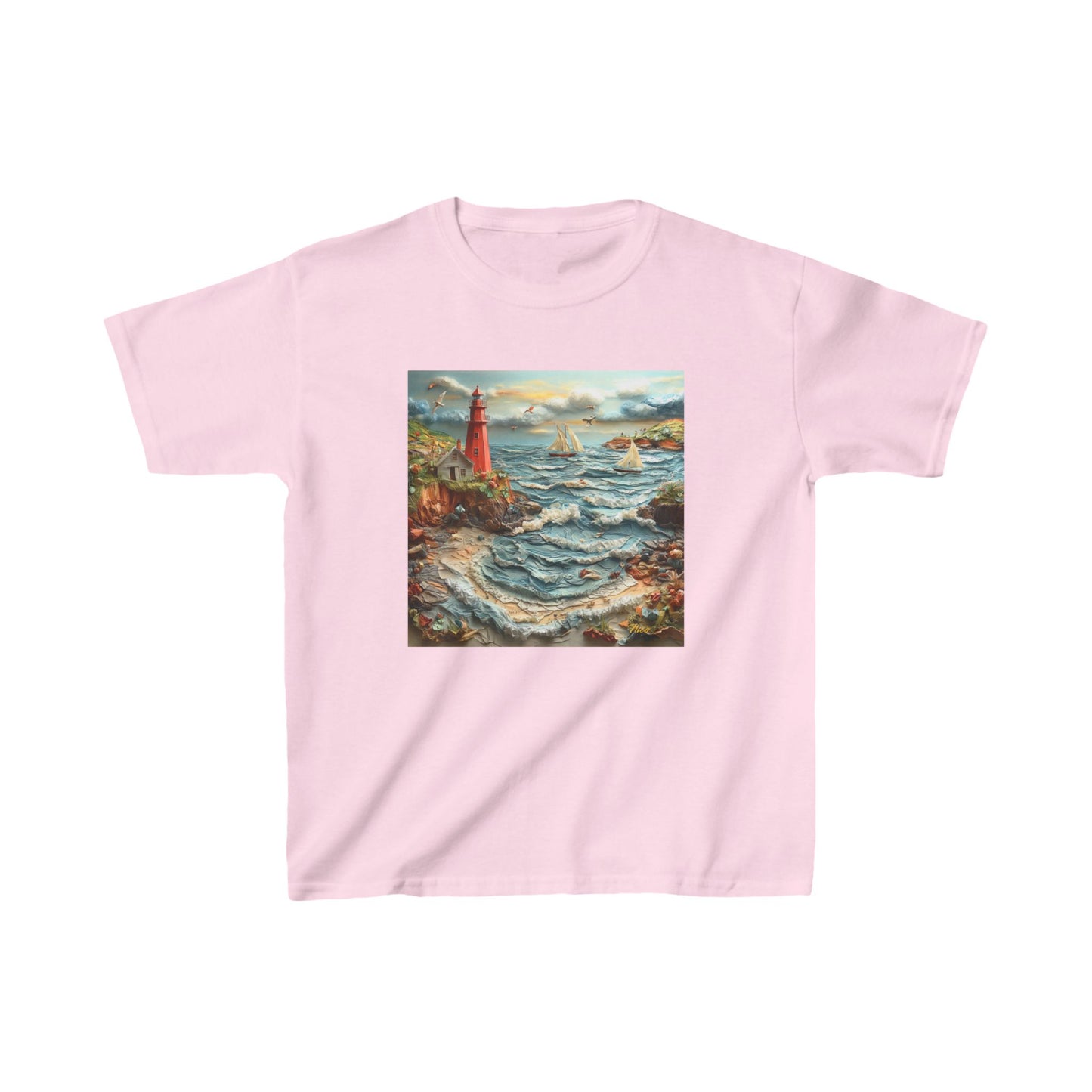 By The Seaside Series Print #2 Kids Heavy Cotton™ Tee