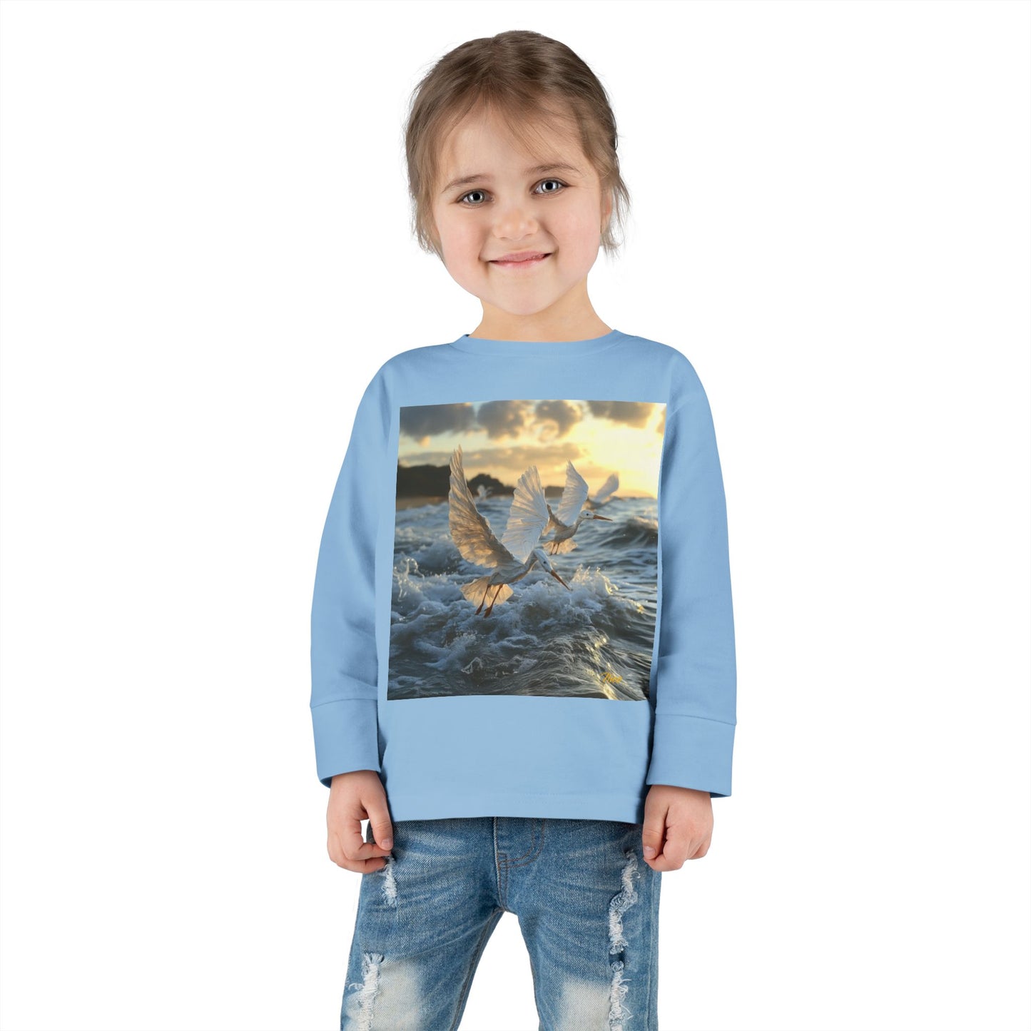 By The Seaside Series Print #10 Toddler Long Sleeve Tee