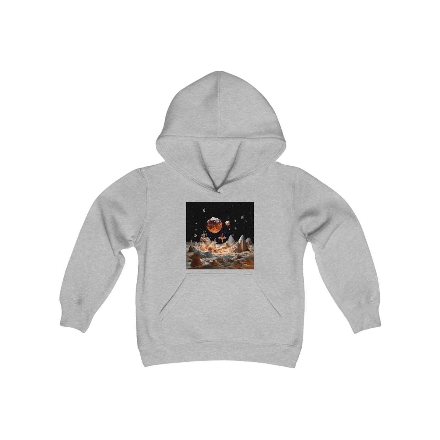 Elons' Dream Series Print #7 Youth Heavy Blend Hooded Sweatshirt