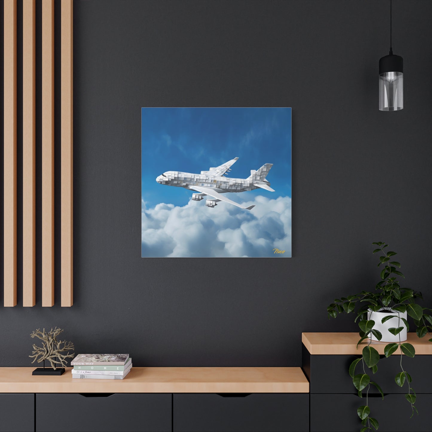 Frequent Flyer Miles Series Print #5 - Streched Matte Canvas Print, 1.25" Thick