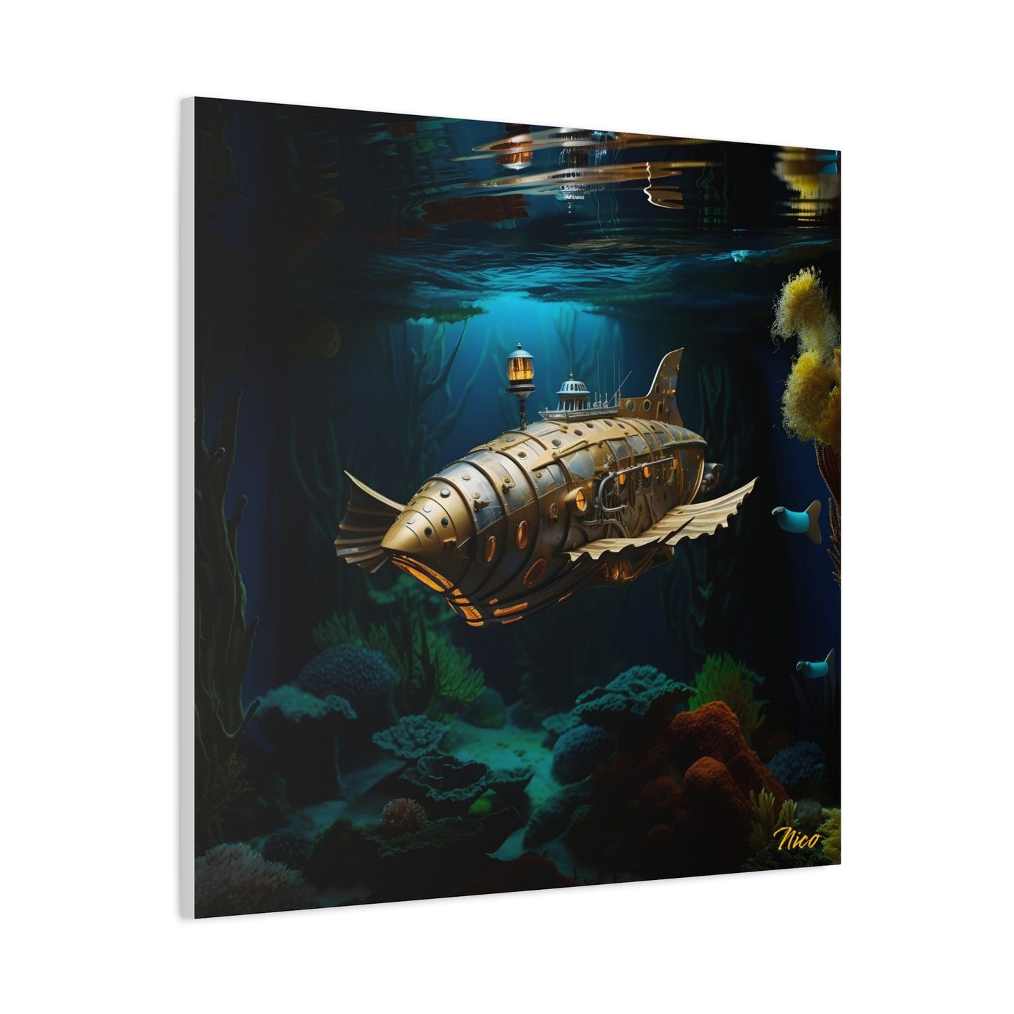 20,000 Leagues Under The Sea Series Print #9 - Streched Matte Canvas Print, 1.25" Thick