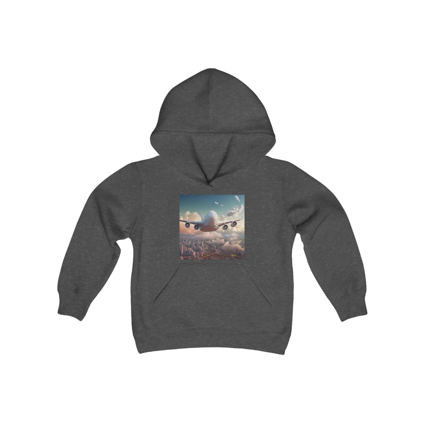 Frequent Flyer Miles Series Print #1 Youth Heavy Blend Hooded Sweatshirt