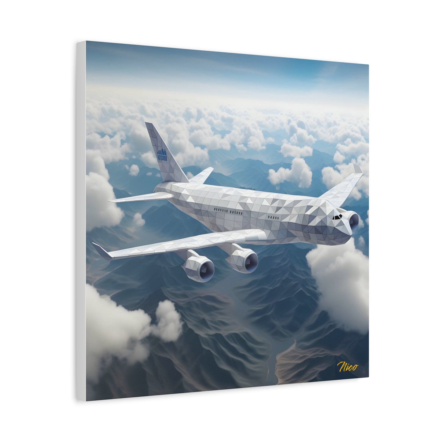 Passenger Jet Series Print #7 - Streched Matte Canvas Print, 1.25" Thick