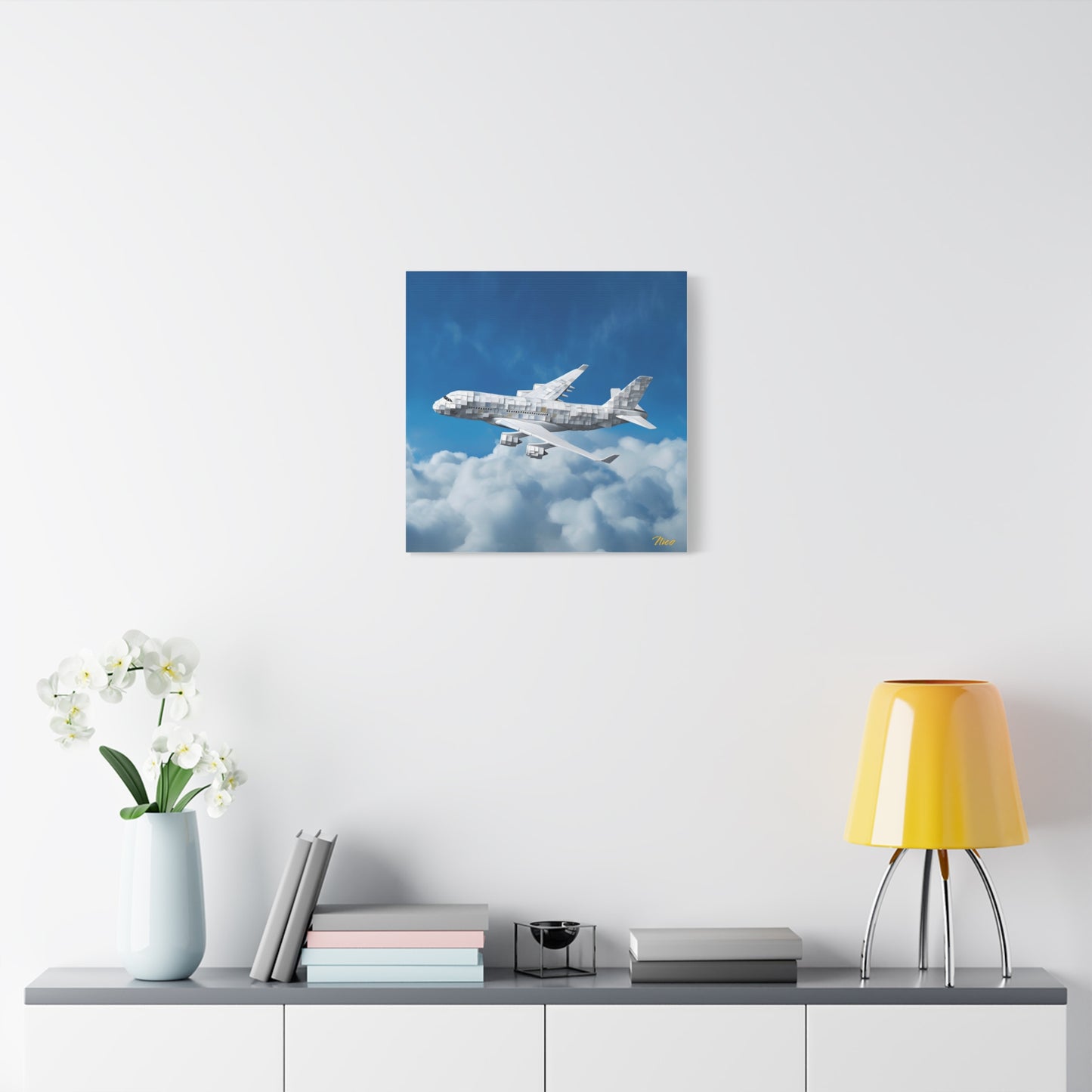 Frequent Flyer Miles Series Print #5 - Streched Matte Canvas Print, 1.25" Thick