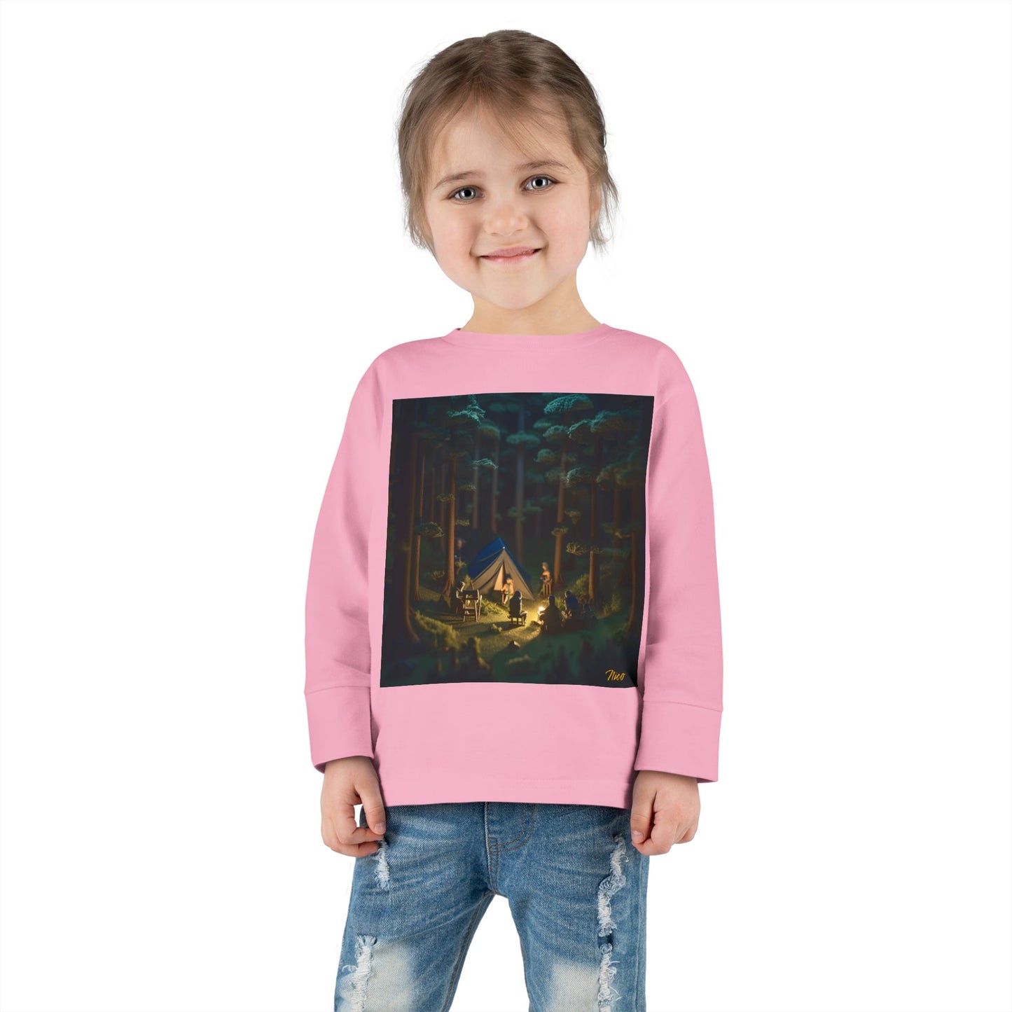 Under The Starry Skies Series Print #6 Toddler Long Sleeve Tee