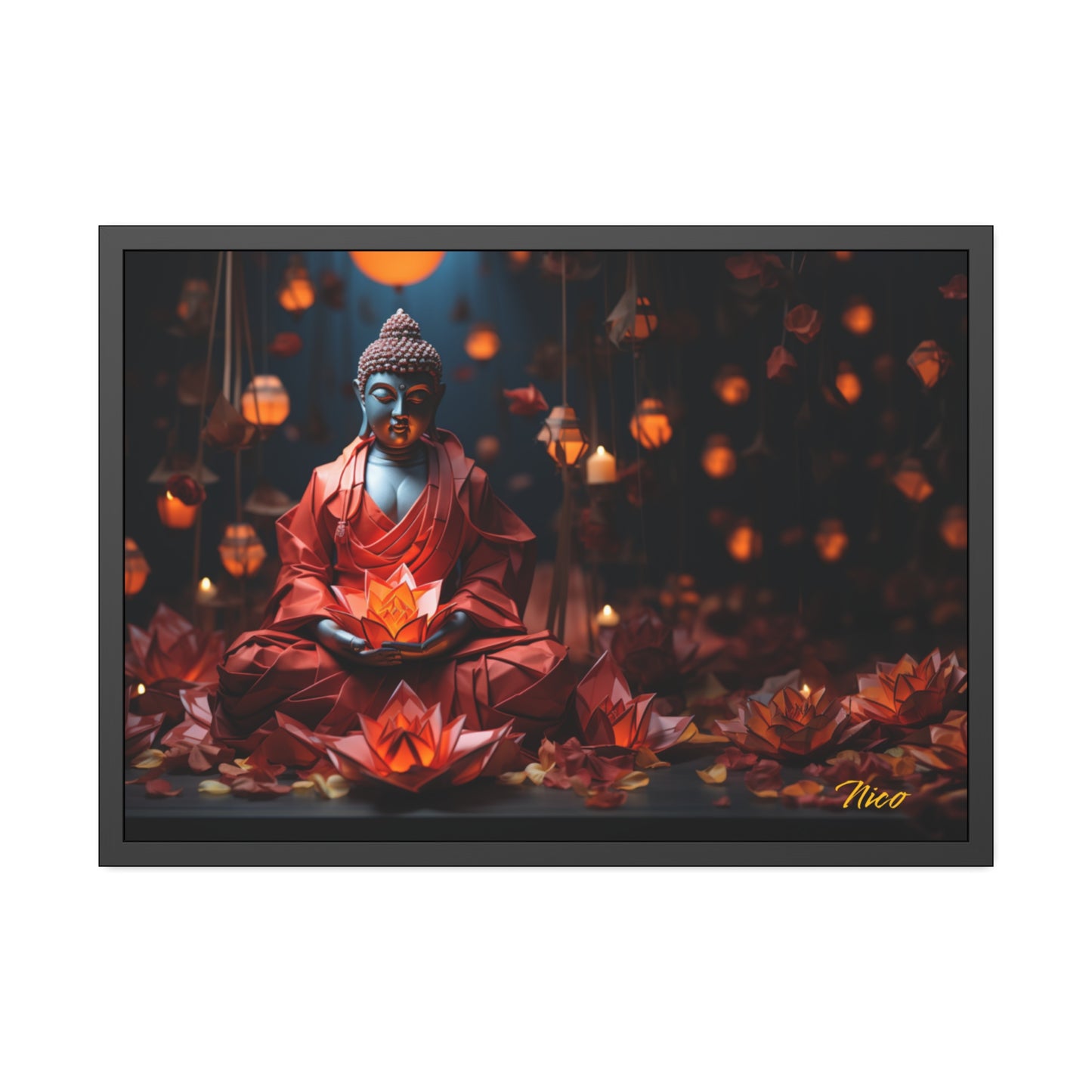 Ascending Buddha Series Print #2 - Framed Fine Art Paper Print