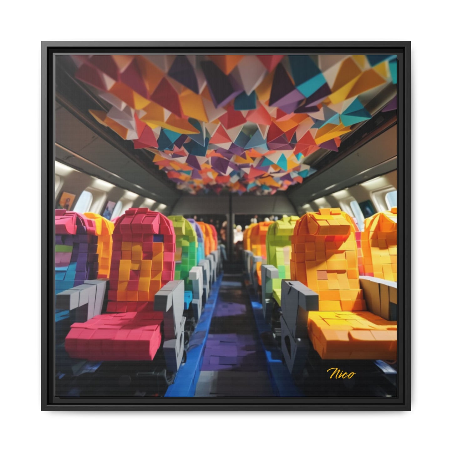 Frequent Flyer Miles Series Print #4 - Black Framed Canvas Print