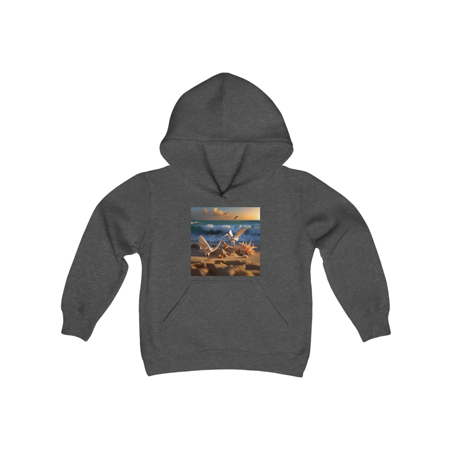 By The Seaside Series Print #3 Youth Heavy Blend Hooded Sweatshirt