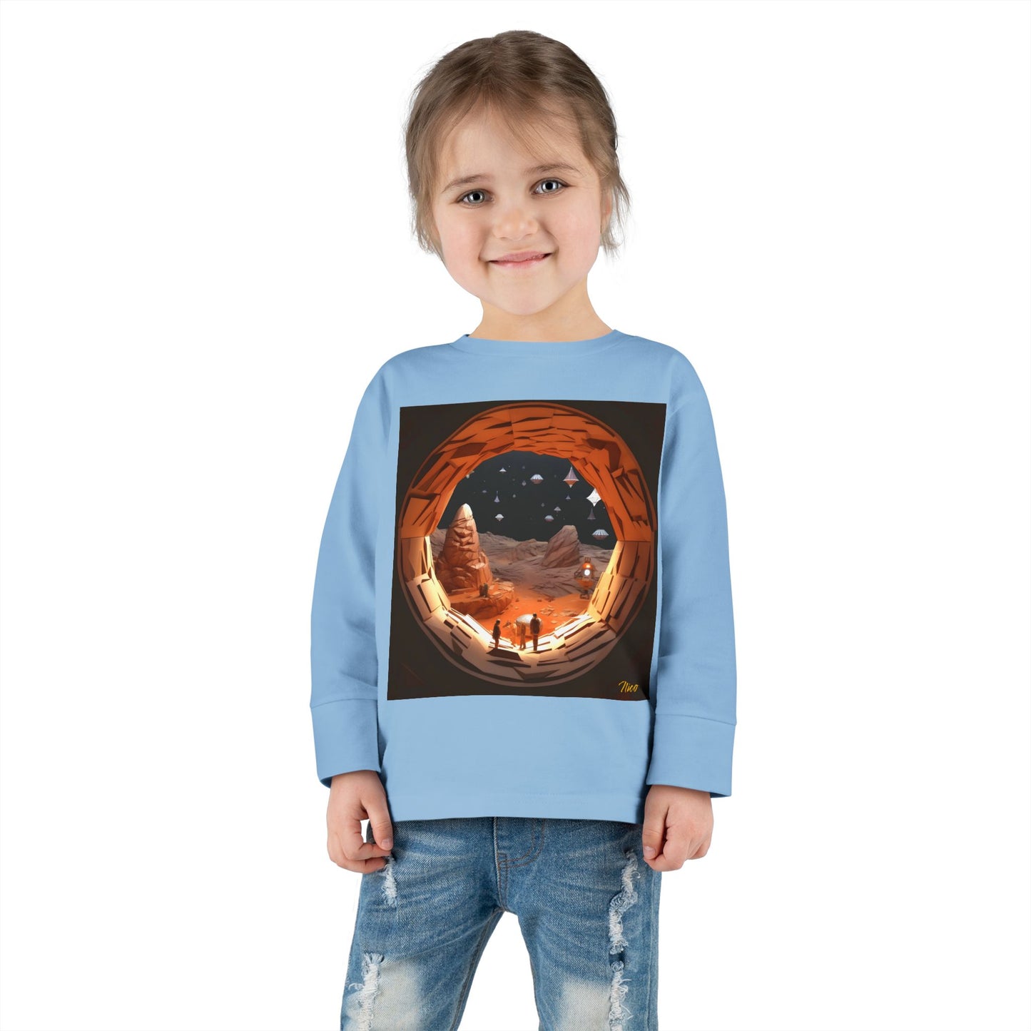 Elons' Dream Series Print #4 Toddler Long Sleeve Tee