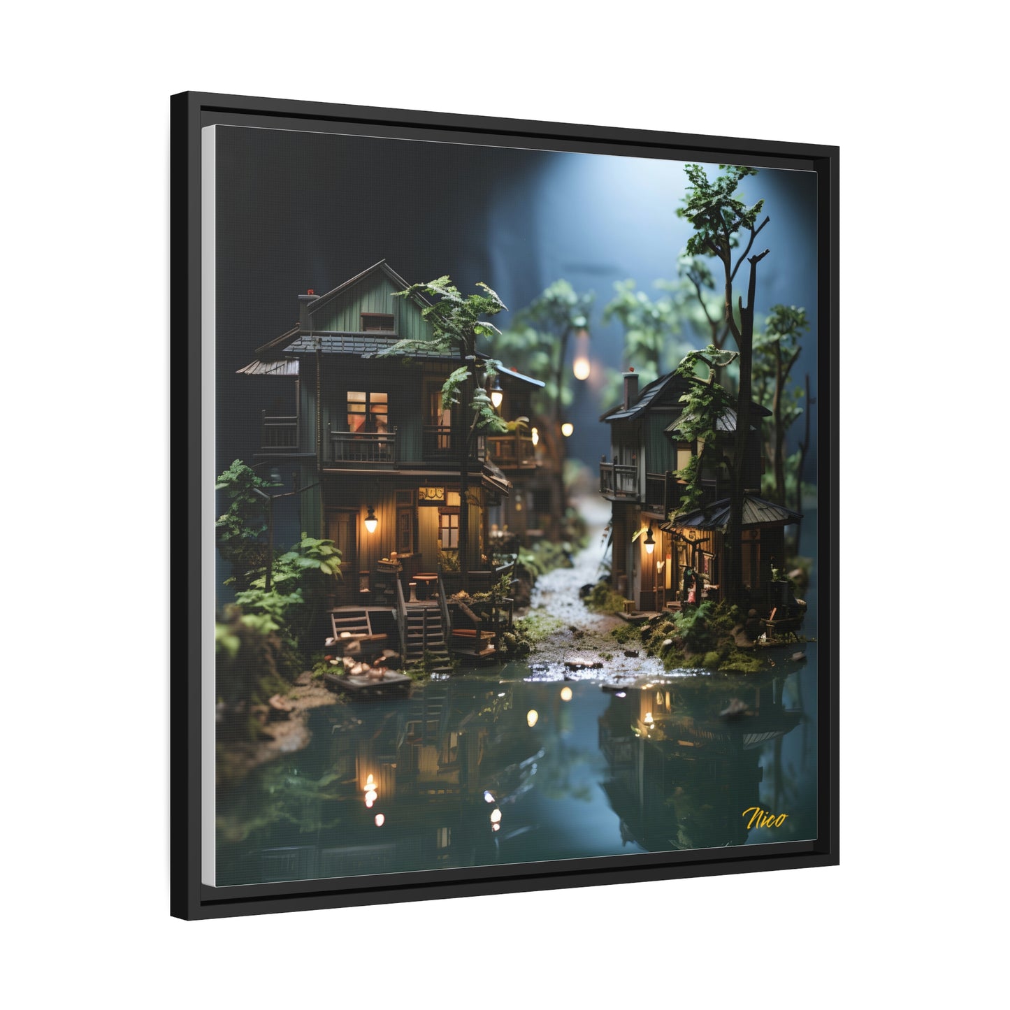 Born On A Bayou Series Print #3 - Black Framed Canvas Print