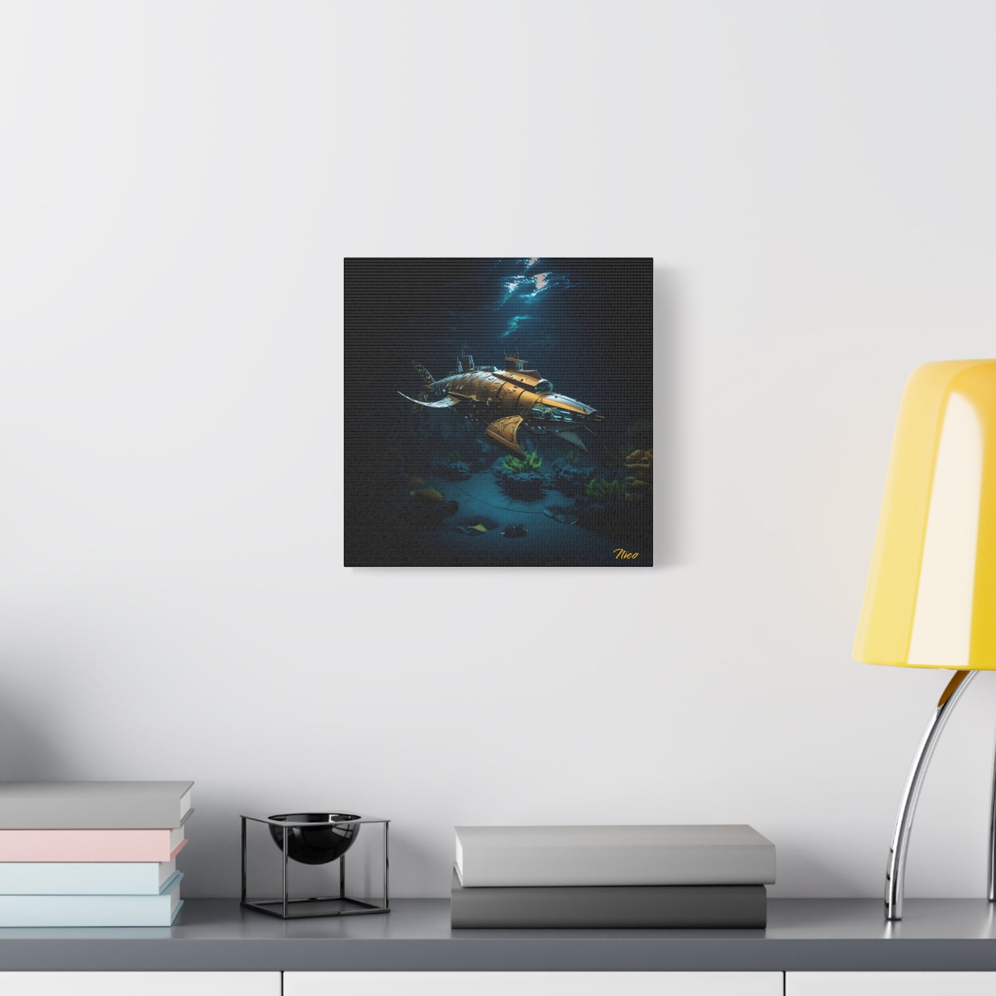 20,000 Leagues Under The Sea Series Print #5 - Streched Matte Canvas Print, 1.25" Thick