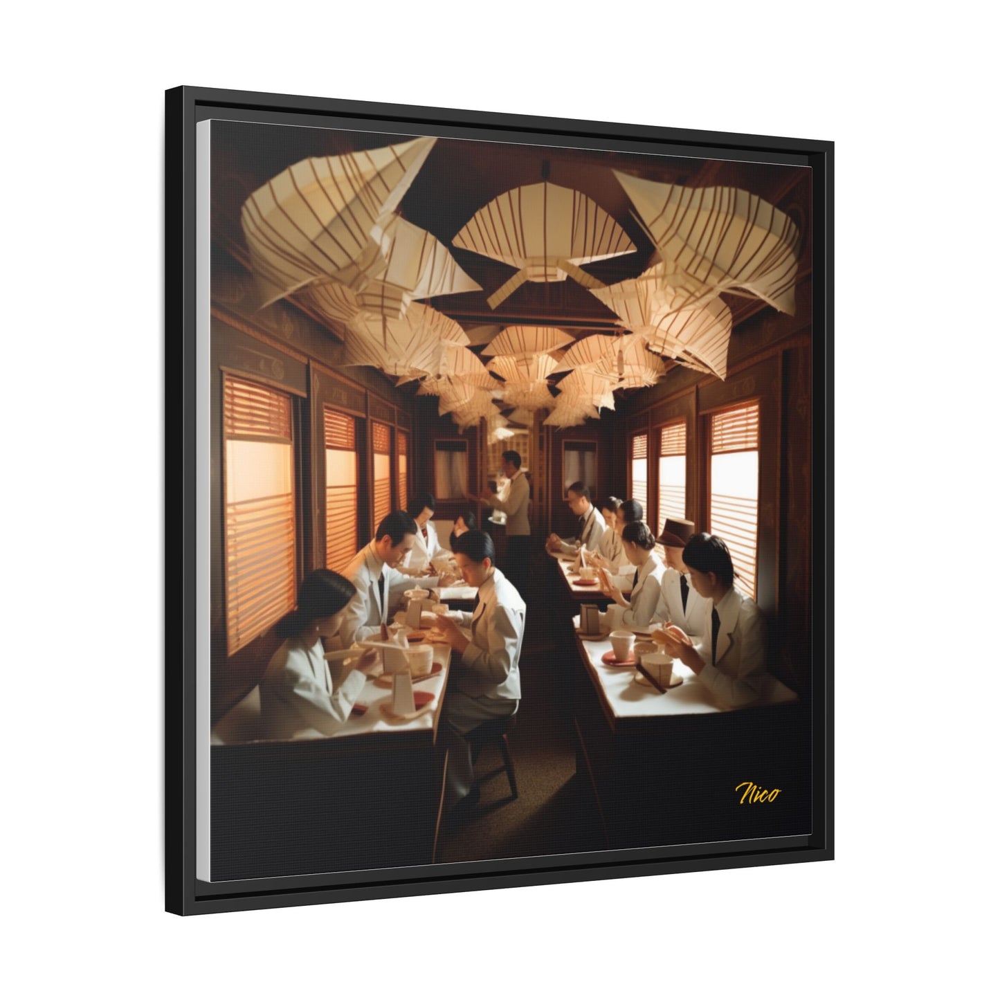 Orient Express Series Print #4 - Black Framed Canvas Print